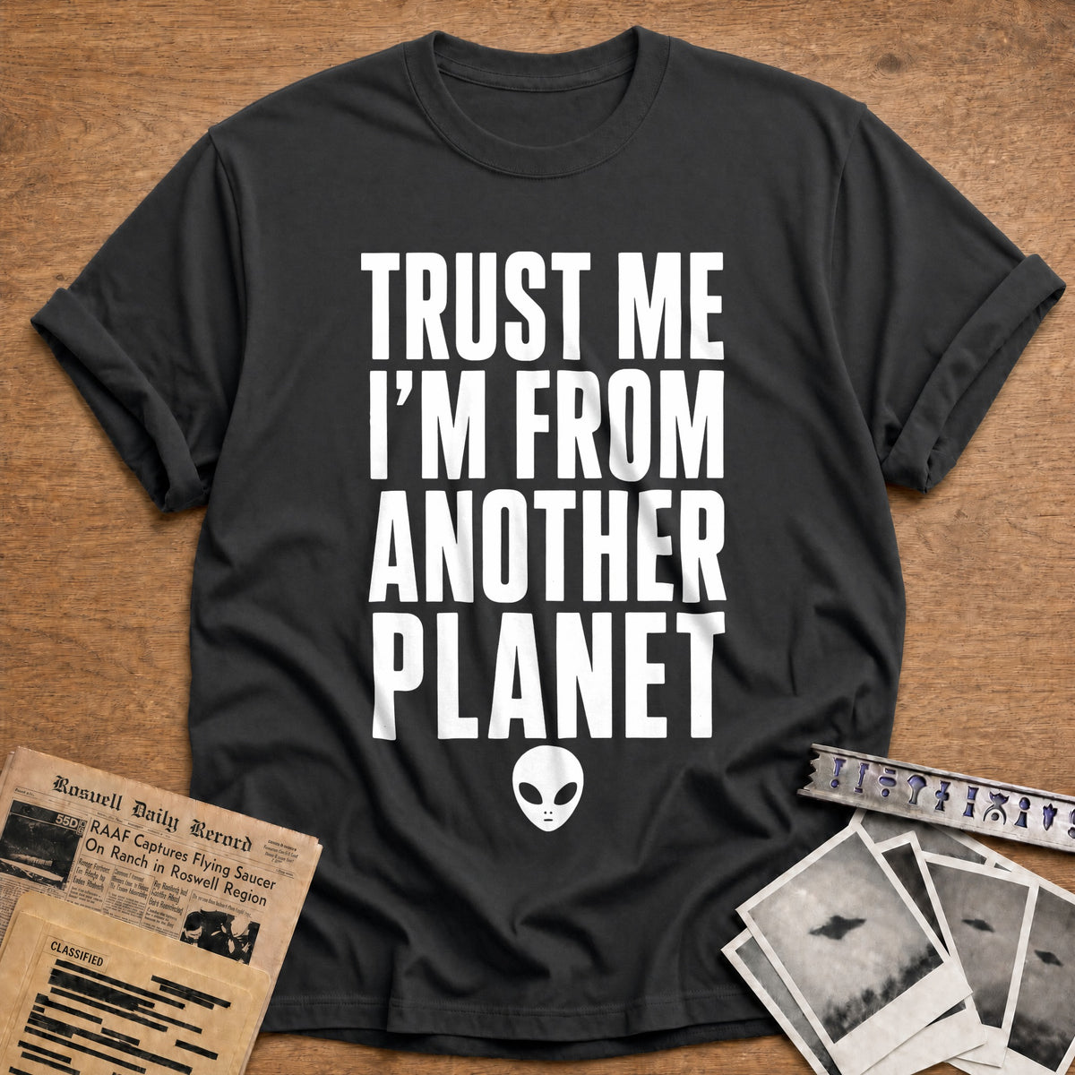 From Another Planet 90 T-Shirt - Charcoal