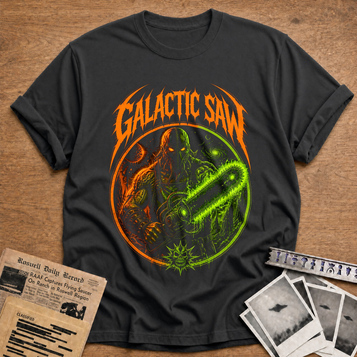 Galactic Saw 71 T-Shirt - Charcoal