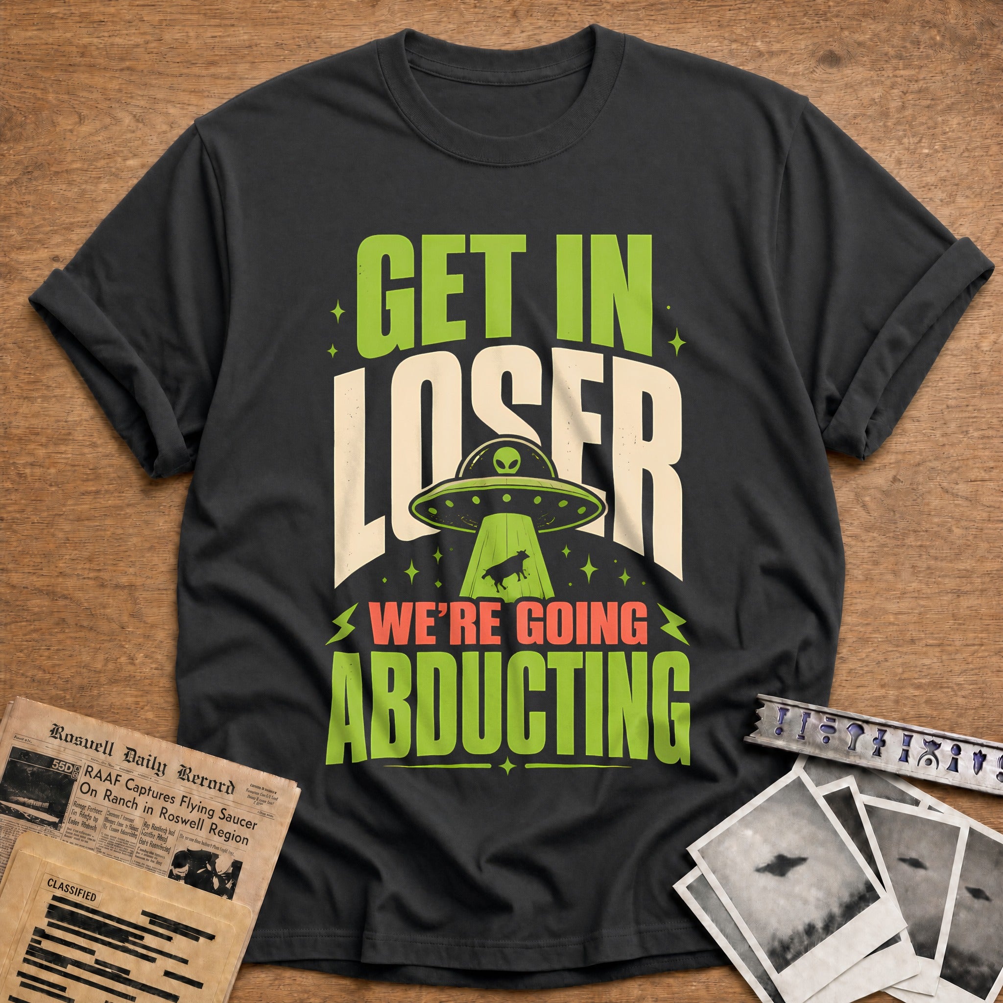 Get In Loser Abducting 84 T-Shirt - Charcoal