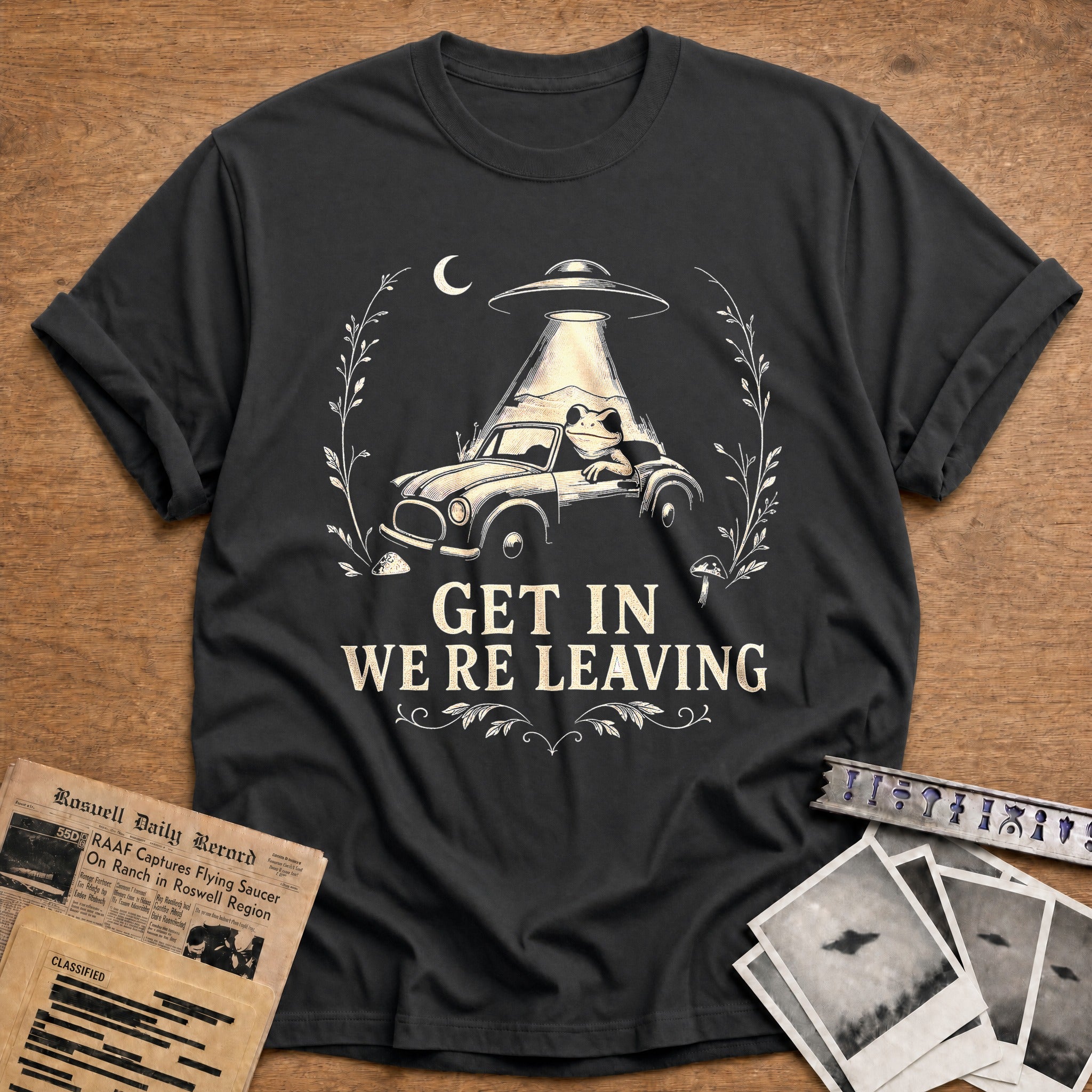 Get In We're Leaving - Charcoal