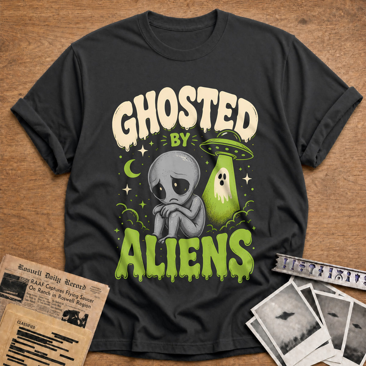 Ghosted By Aliens 88 T-Shirt - Charcoal