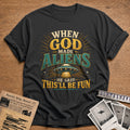 God Made Aliens Fun 54 T-Shirt - Charcoal