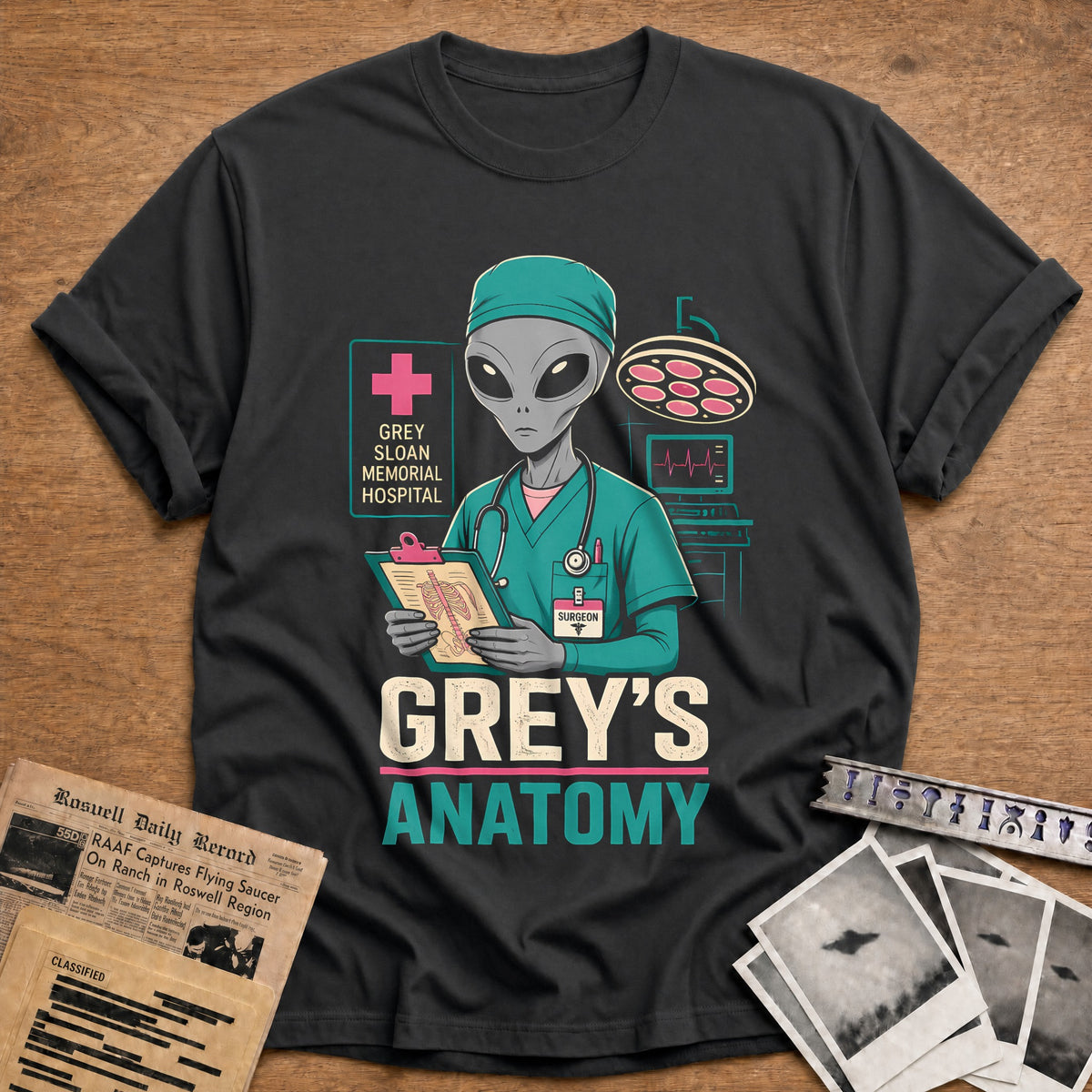 Greys Anatomy 61 T-Shirt - Charcoal