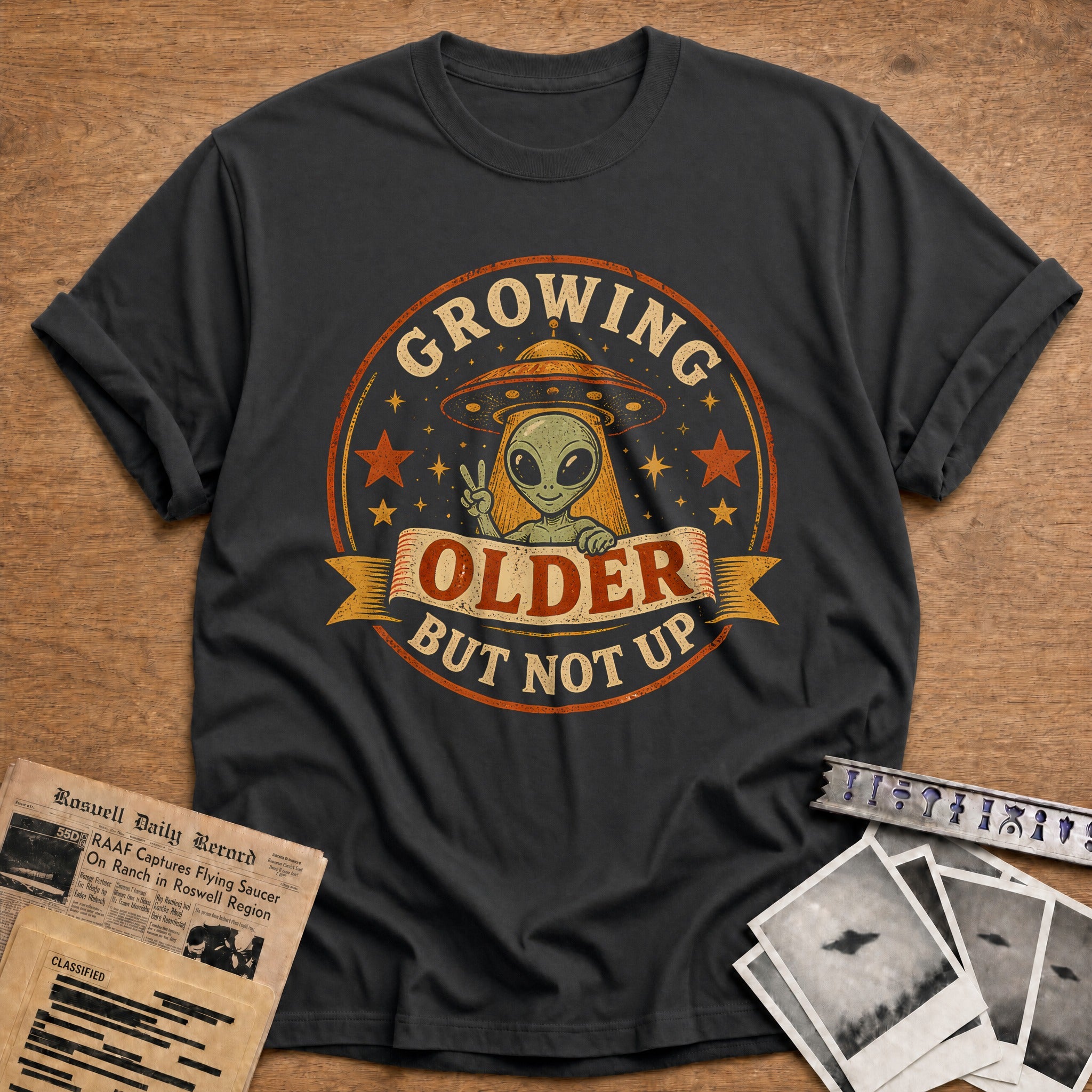 Growing Older 19 T-Shirt - Charcoal