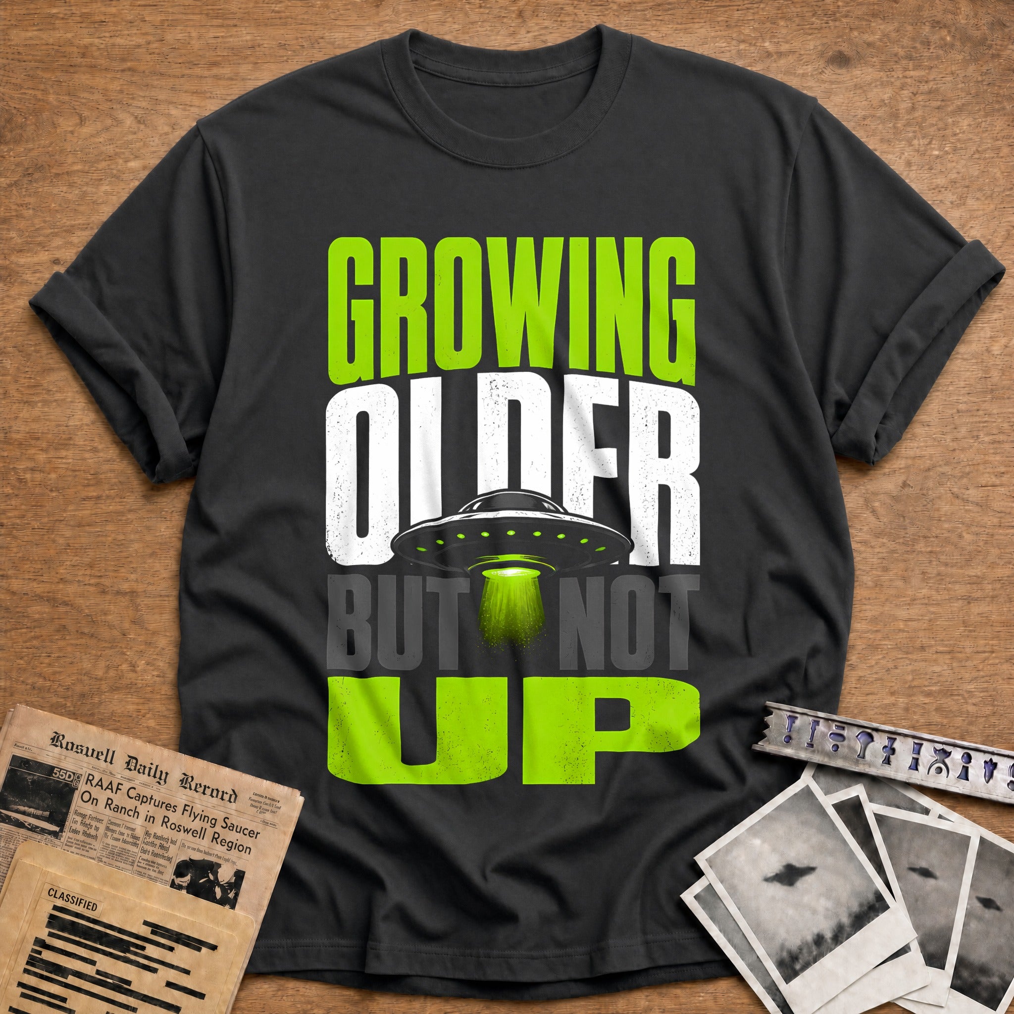 Growing Older 67 T-Shirt - Charcoal