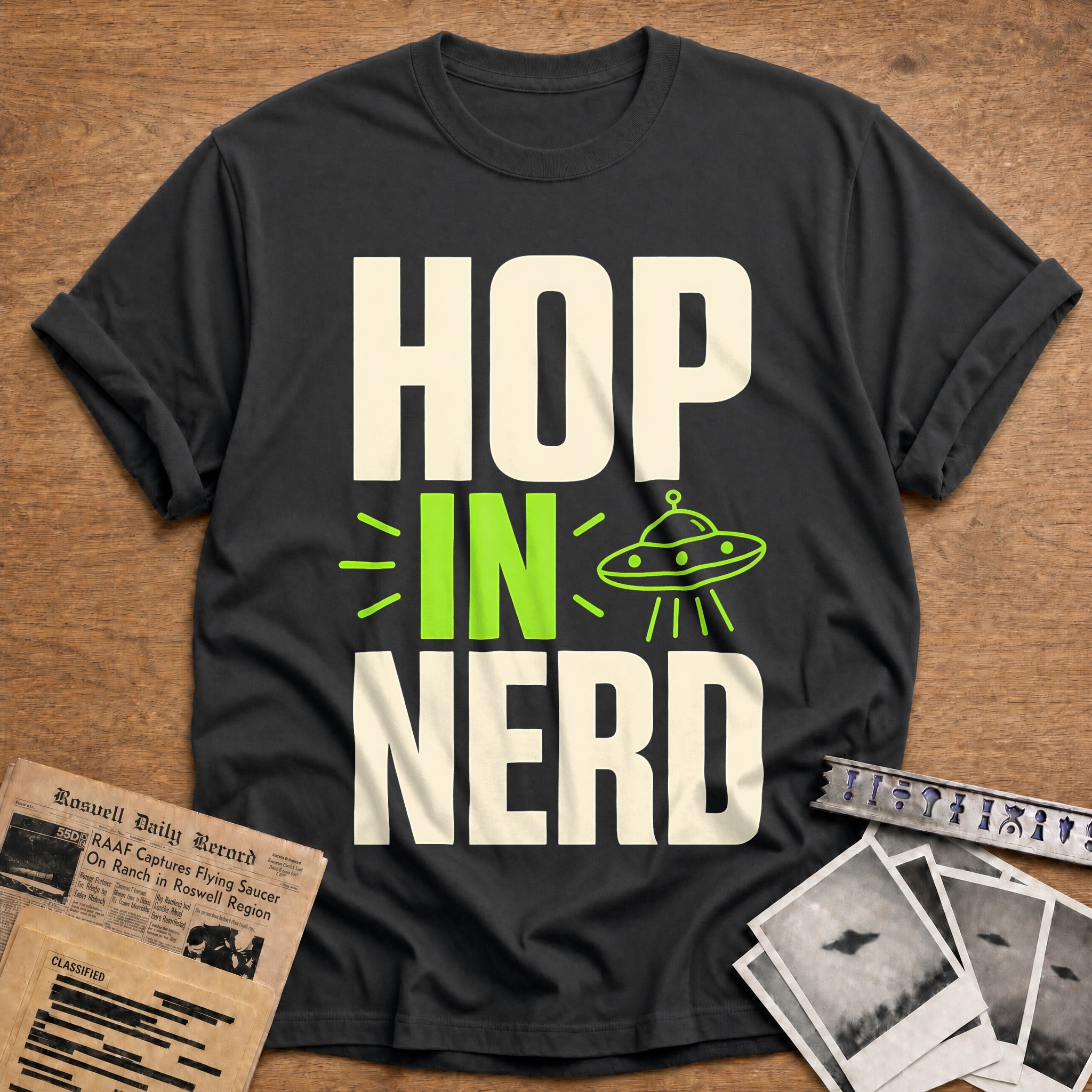 Hop In Nerd 32 T-Shirt - Charcoal