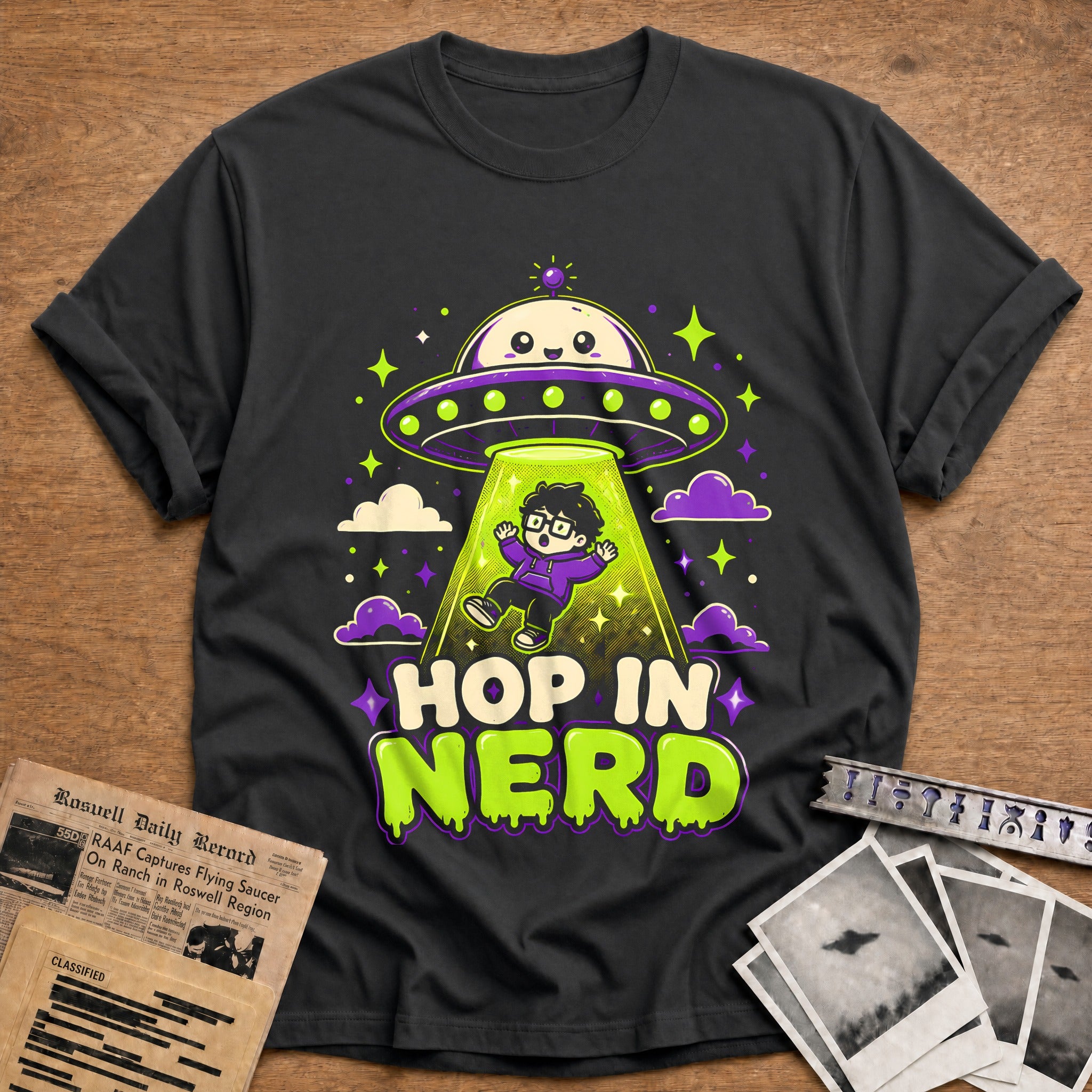 Hop In Nerd (2) 79 T-Shirt - Charcoal