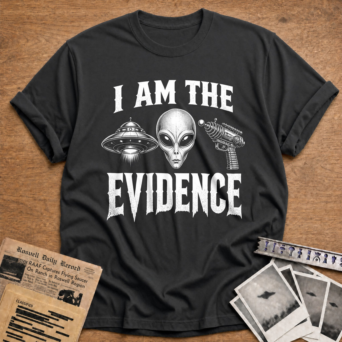 I Am The Evidence 20 T-Shirt - Charcoal