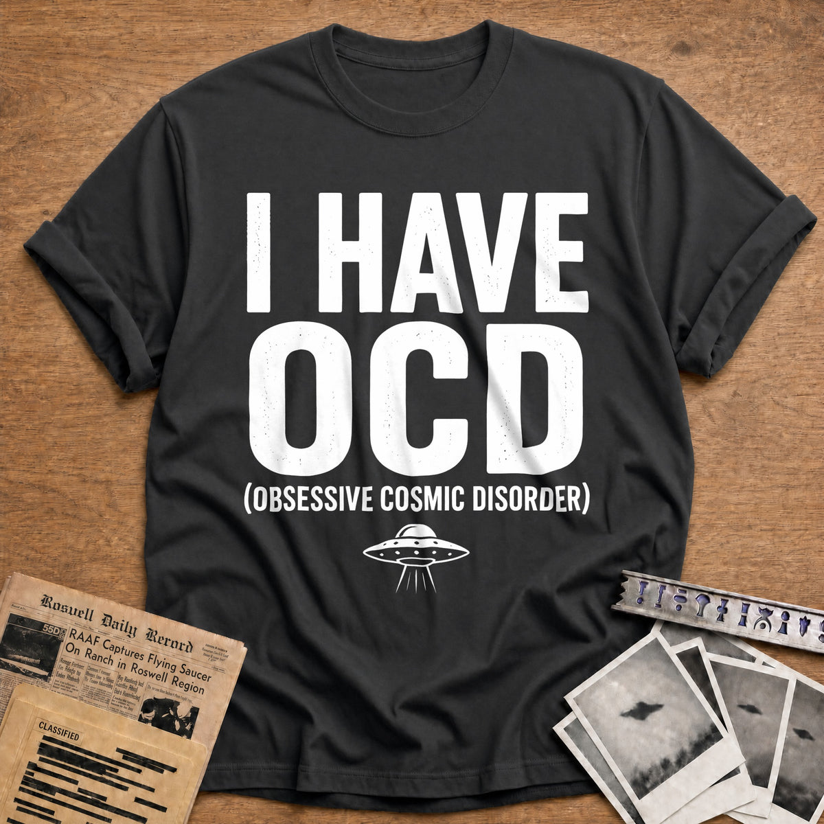 I Have OCD Obsessive Cosmic Disorder 97 T-Shirt - Charcoal