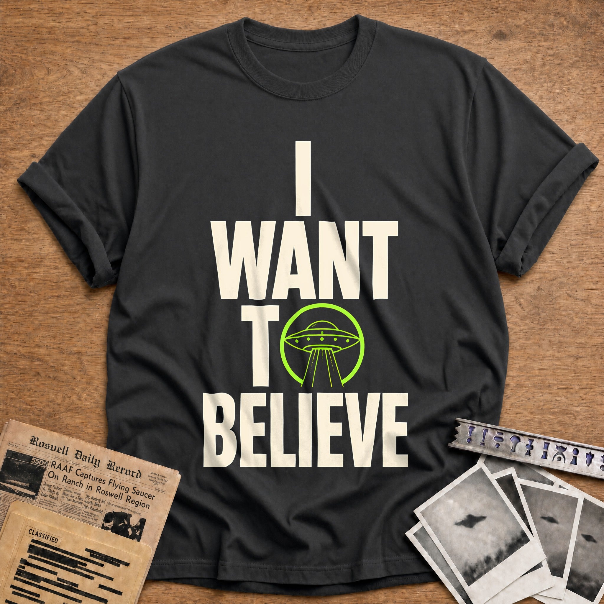 I Want To Believe 59 T-Shirt - Charcoal