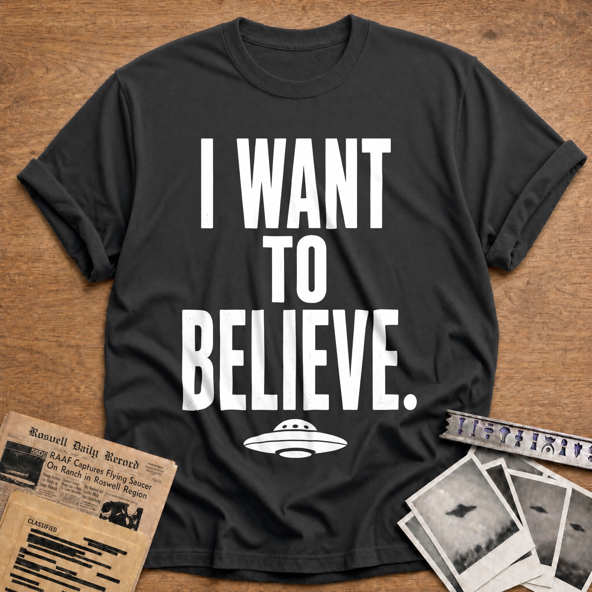 I Want To Believe 64 T-Shirt - Charcoal