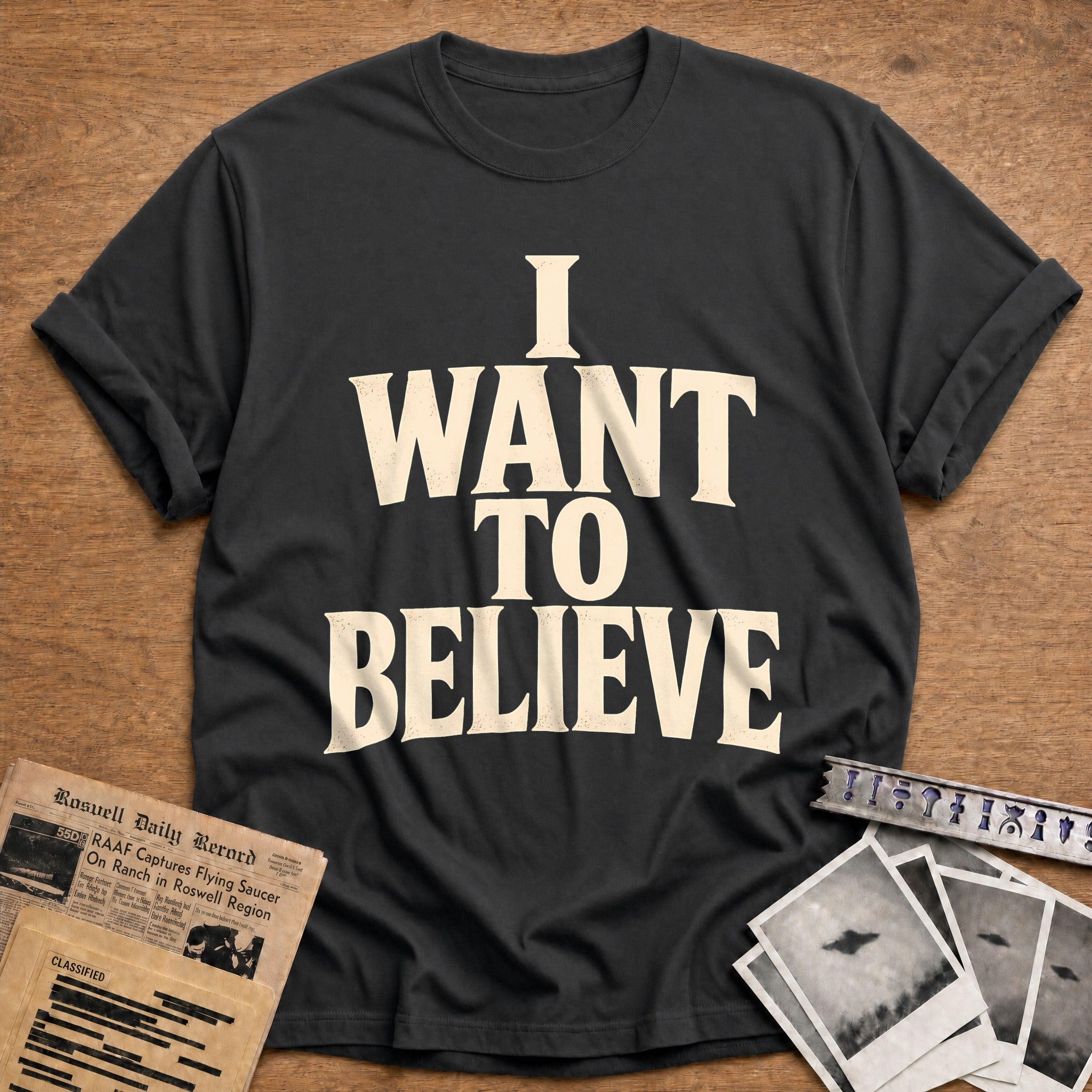 I Want To Believe 68 T-Shirt - Charcoal