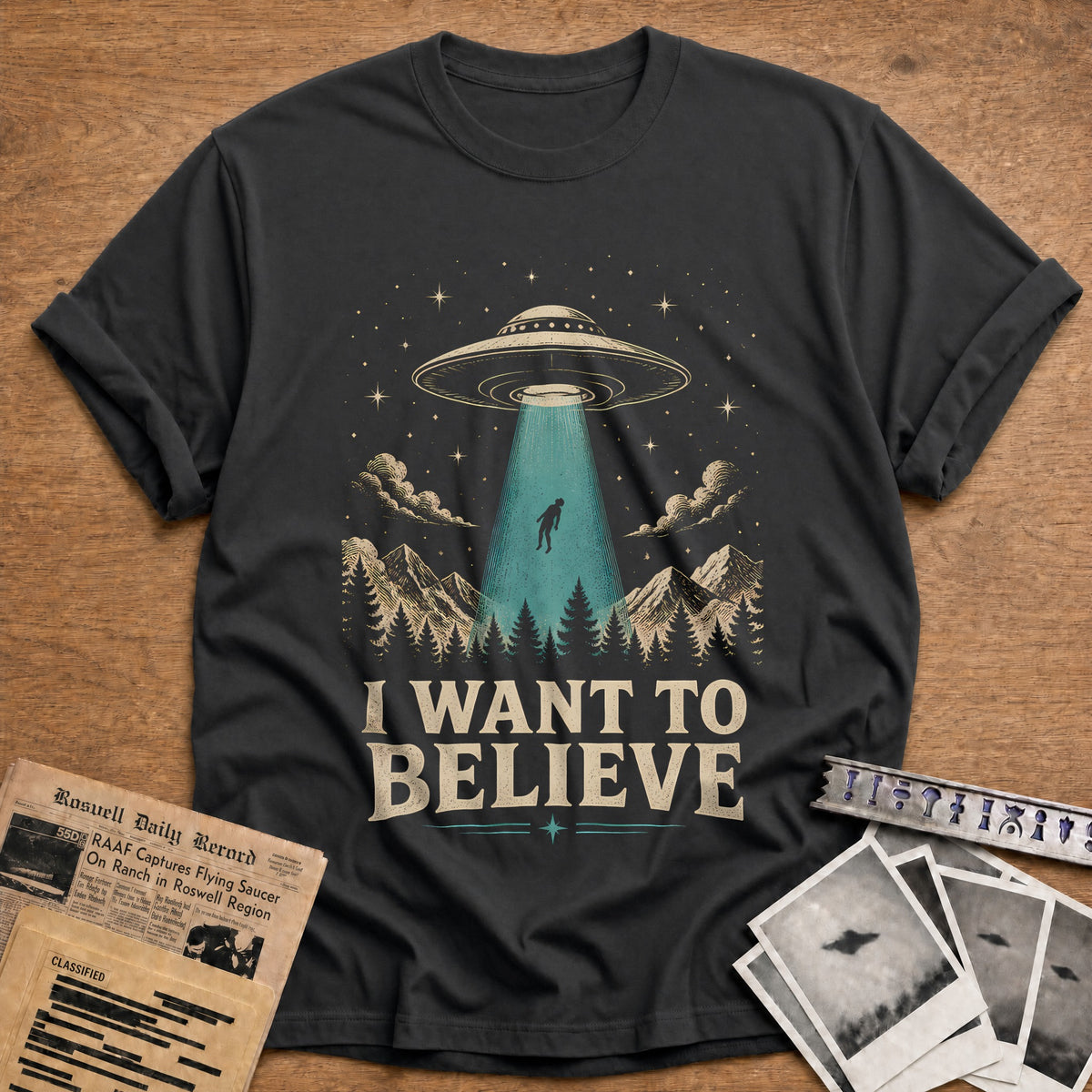 I Want To Believe 99 T-Shirt - Charcoal