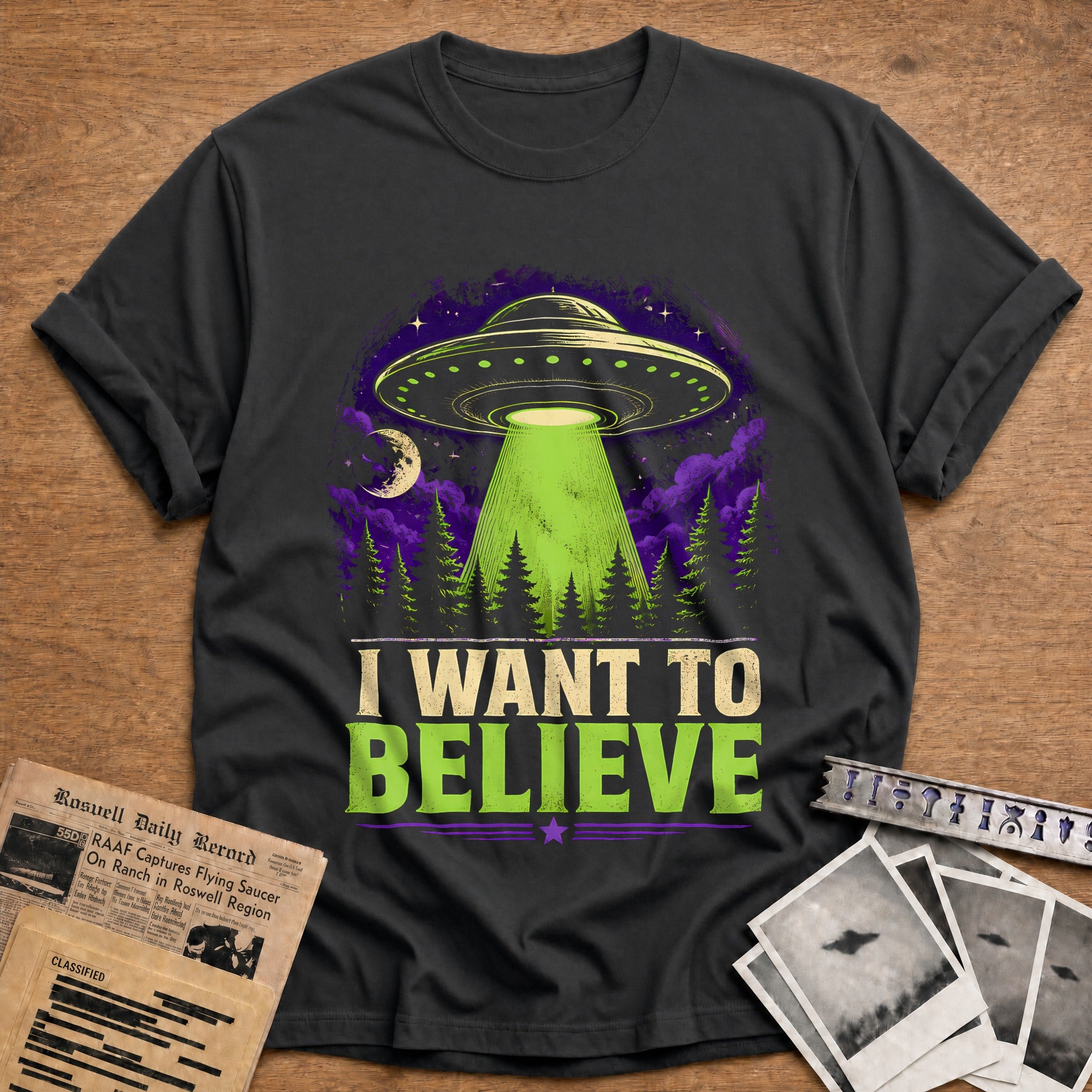 I Want To Believe (2) 52 T-Shirt - Charcoal