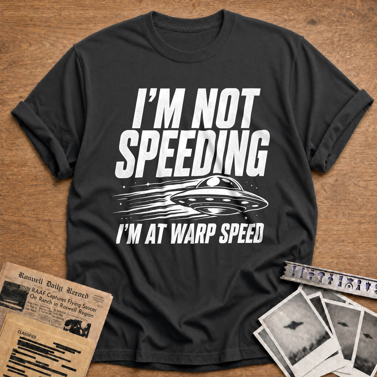 I'm Not Speeding I'm At Warp Speed 91 T-Shirt - Charcoal