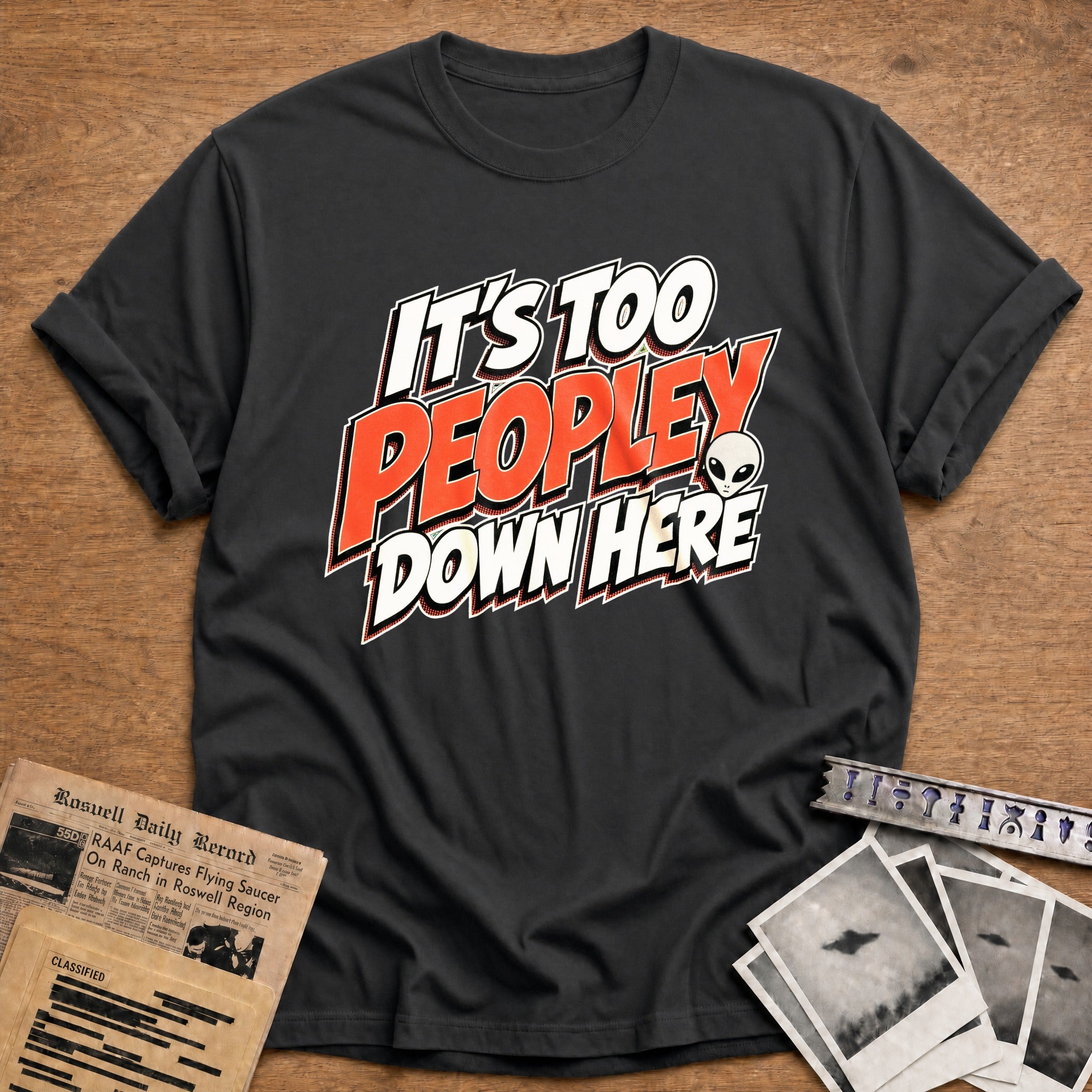It's Too Peopley - Charcoal