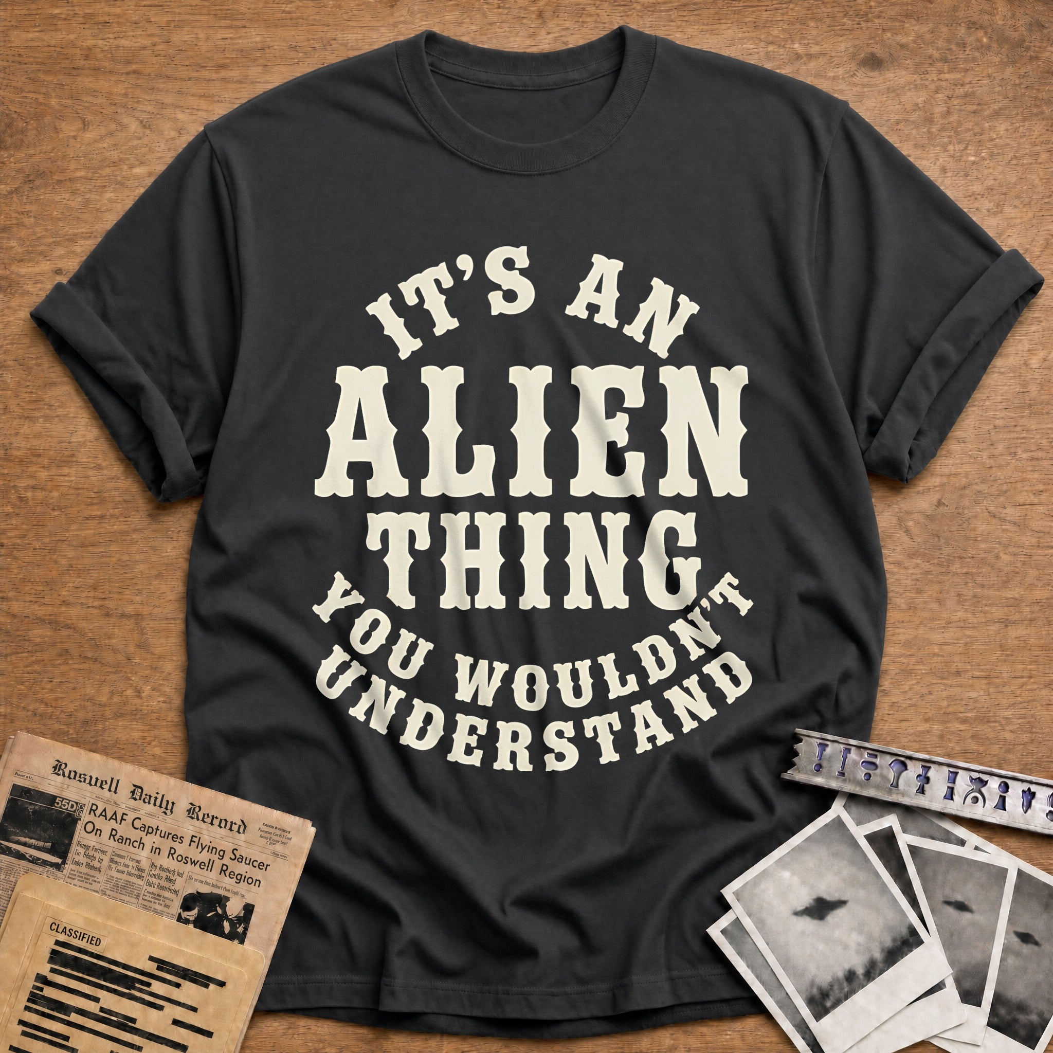 Its An Alien Thing 62 T-Shirt - Charcoal