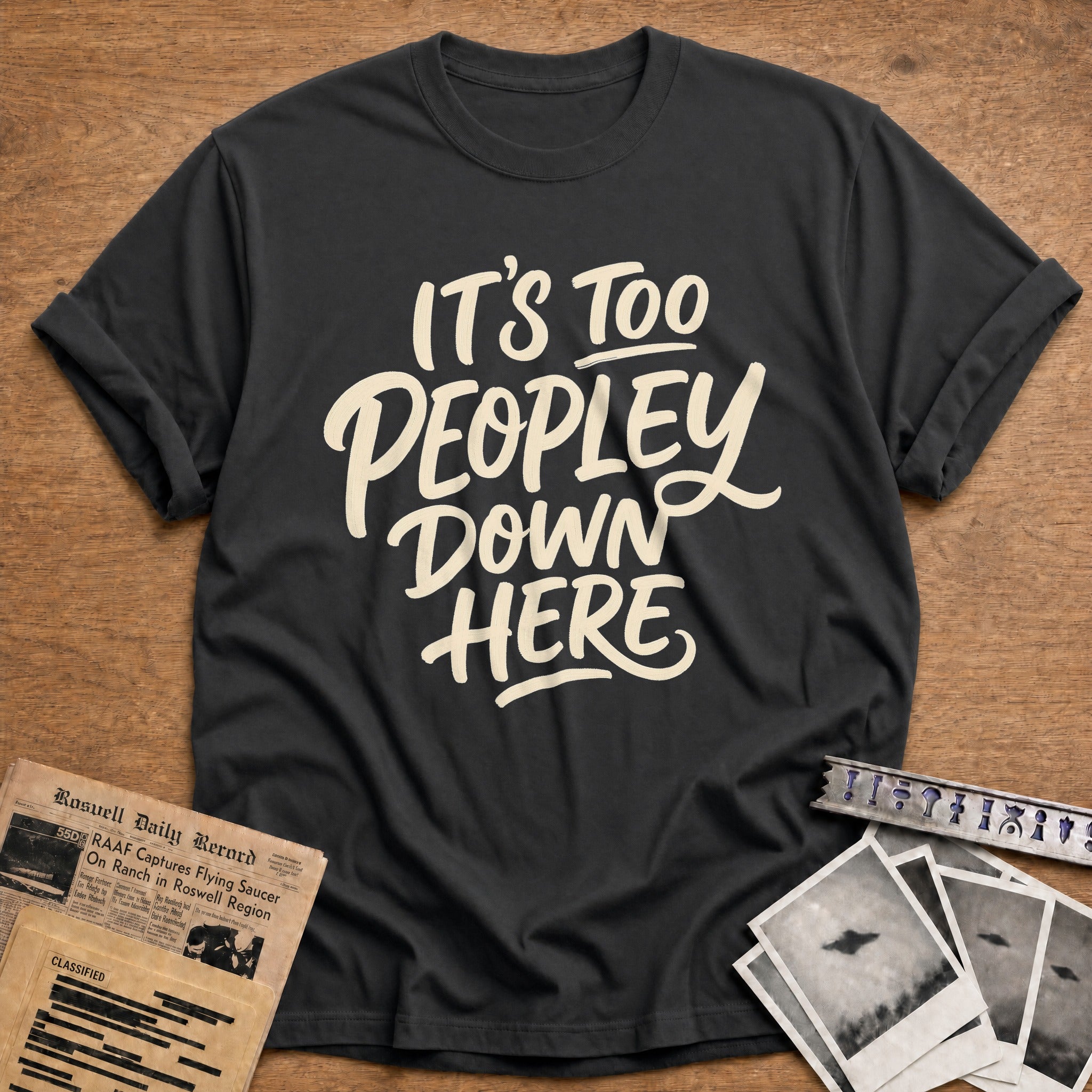 Its Too Peopley Down Here 01 - Charcoal