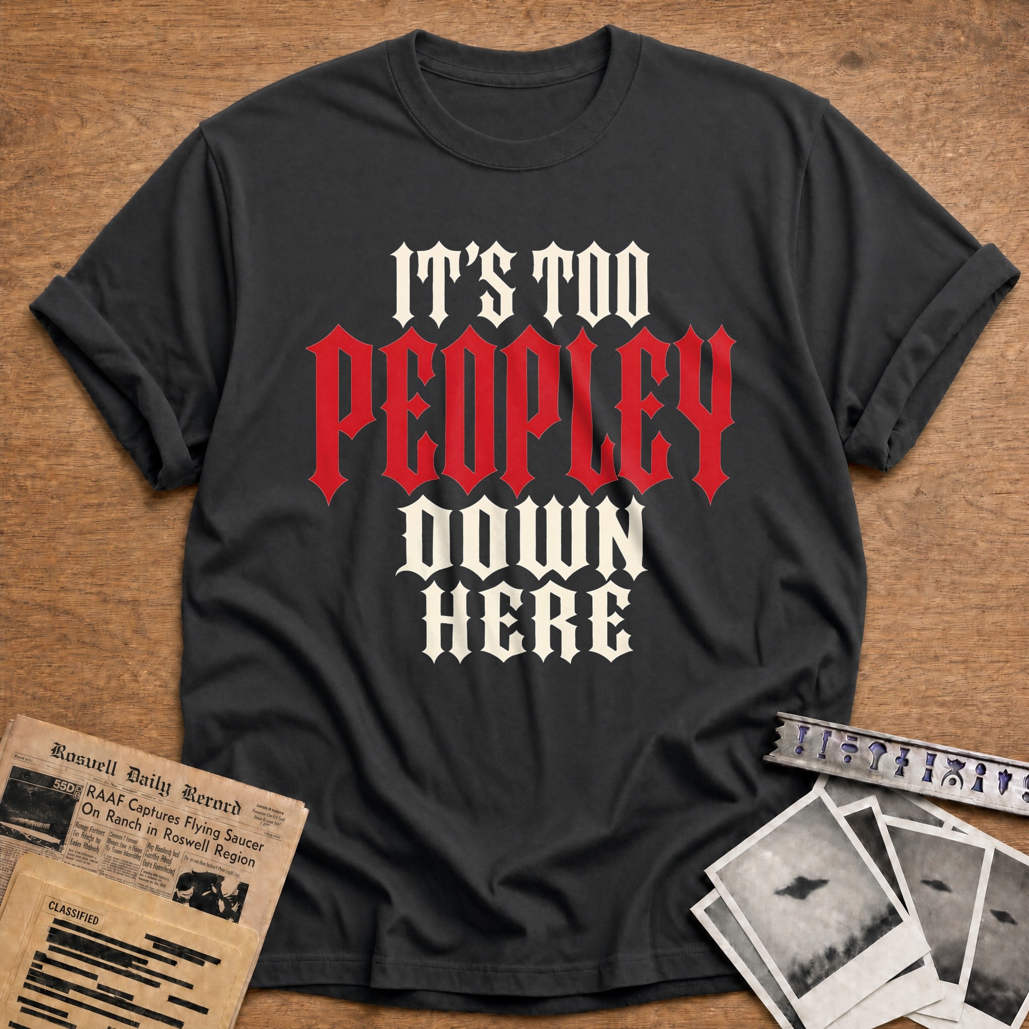 Its Too Peopley Down Here 02 - Charcoal