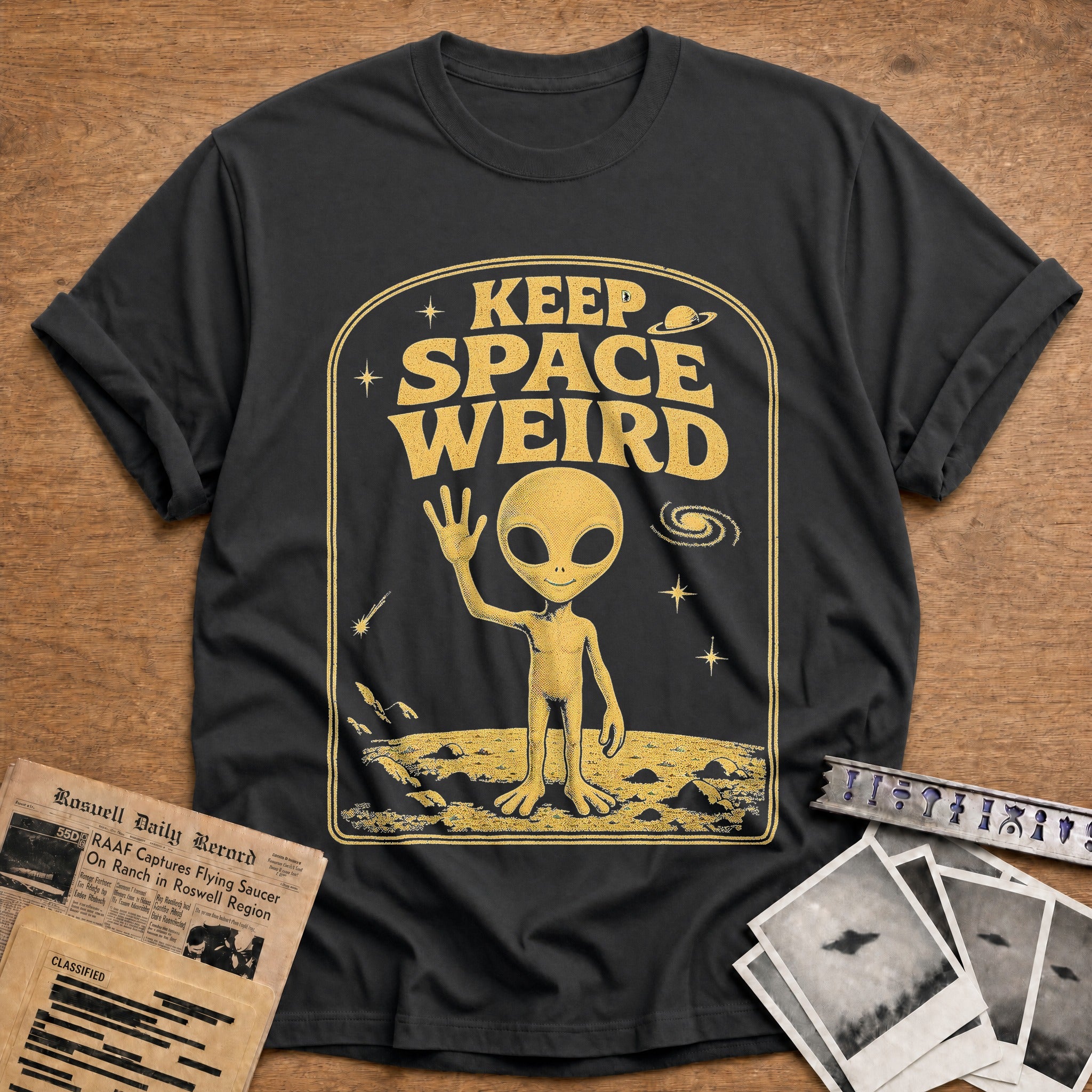 Keep Space Weird 03 - Charcoal