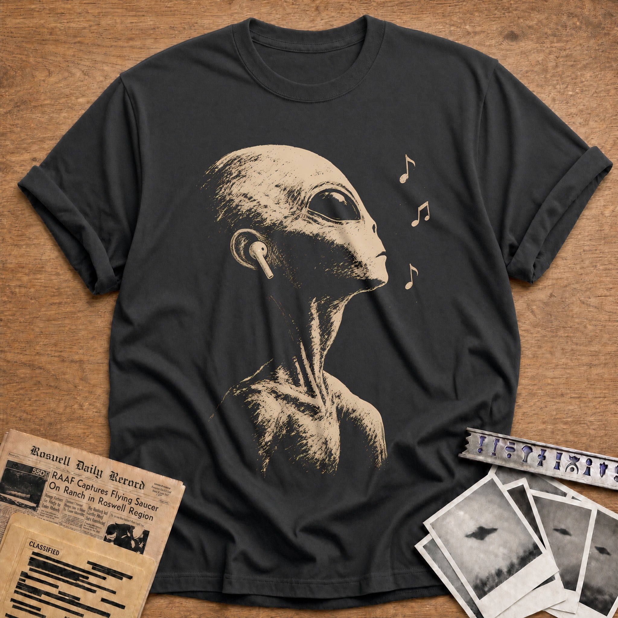 Listening to the Cosmos T-Shirt - Charcoal