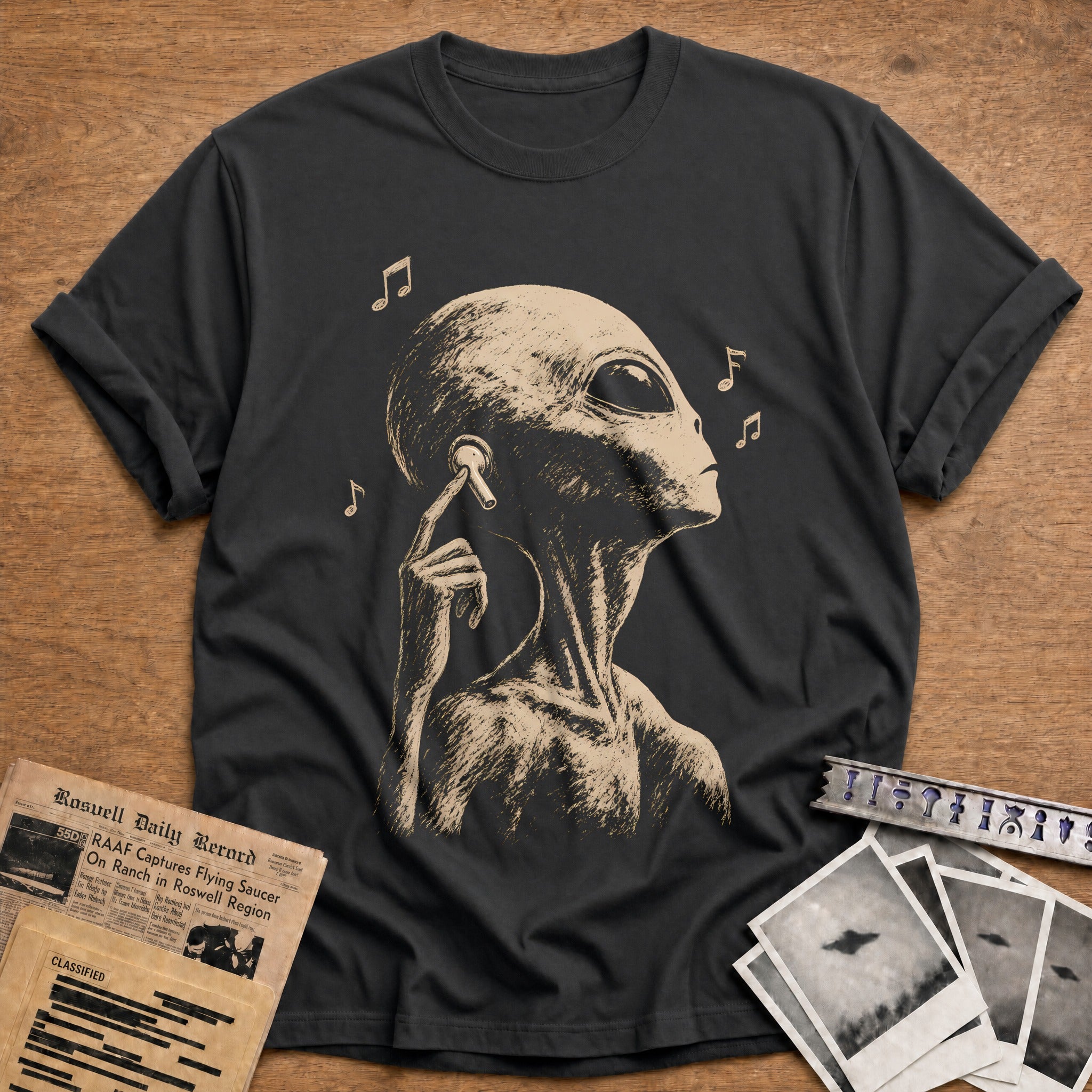 Listening to the Stars T-Shirt - Charcoal