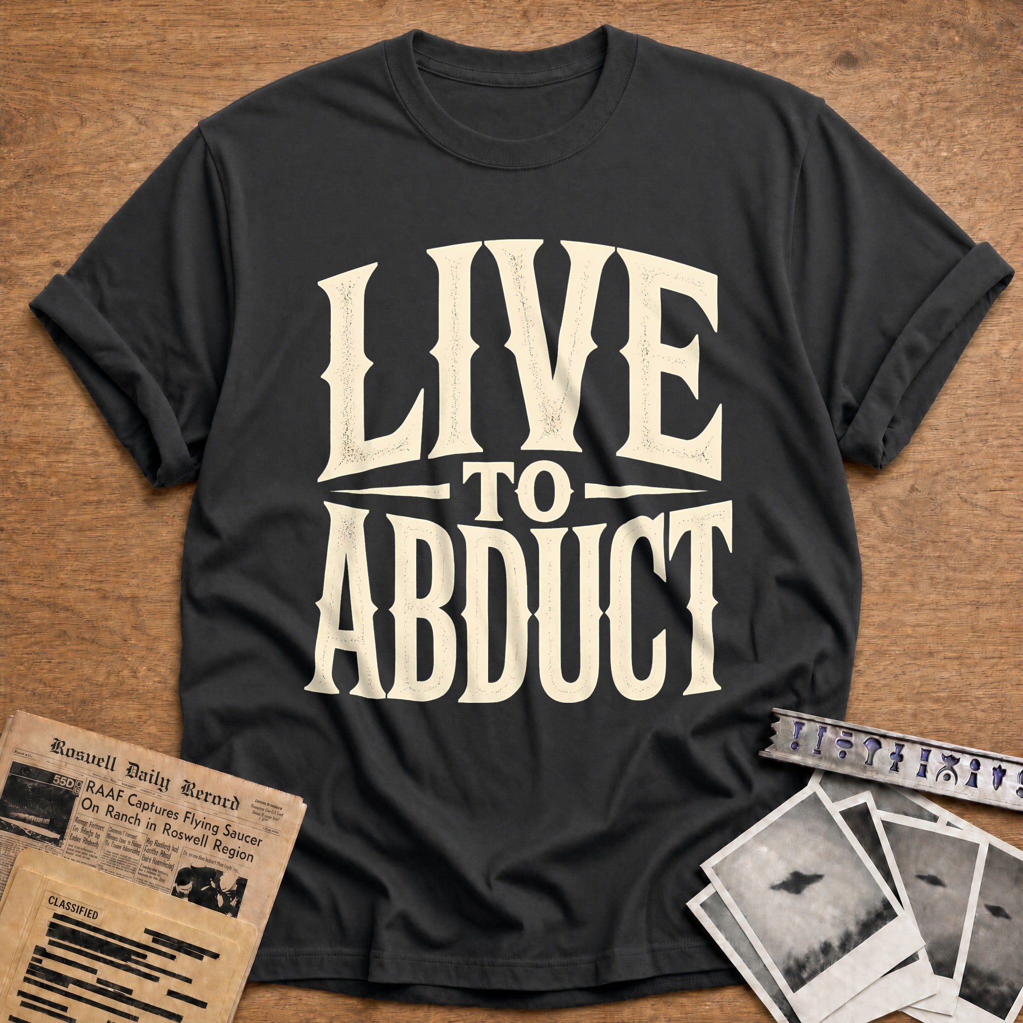 Live To Abduct 60 T-Shirt - Charcoal