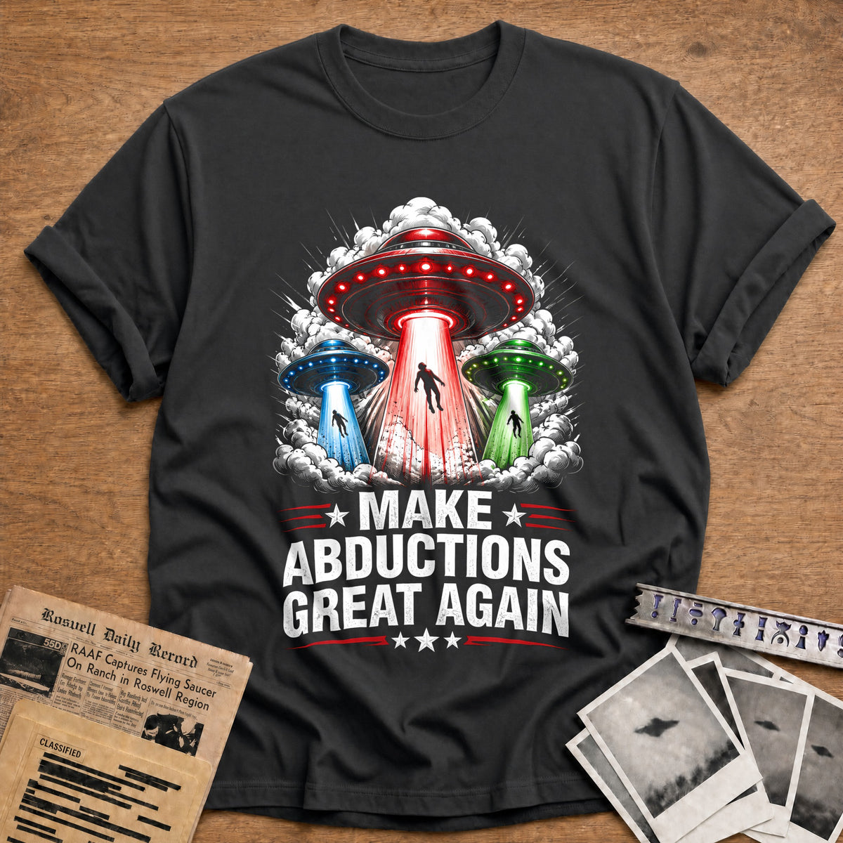 Make Abductions Great Again 14 T-Shirt - Charcoal
