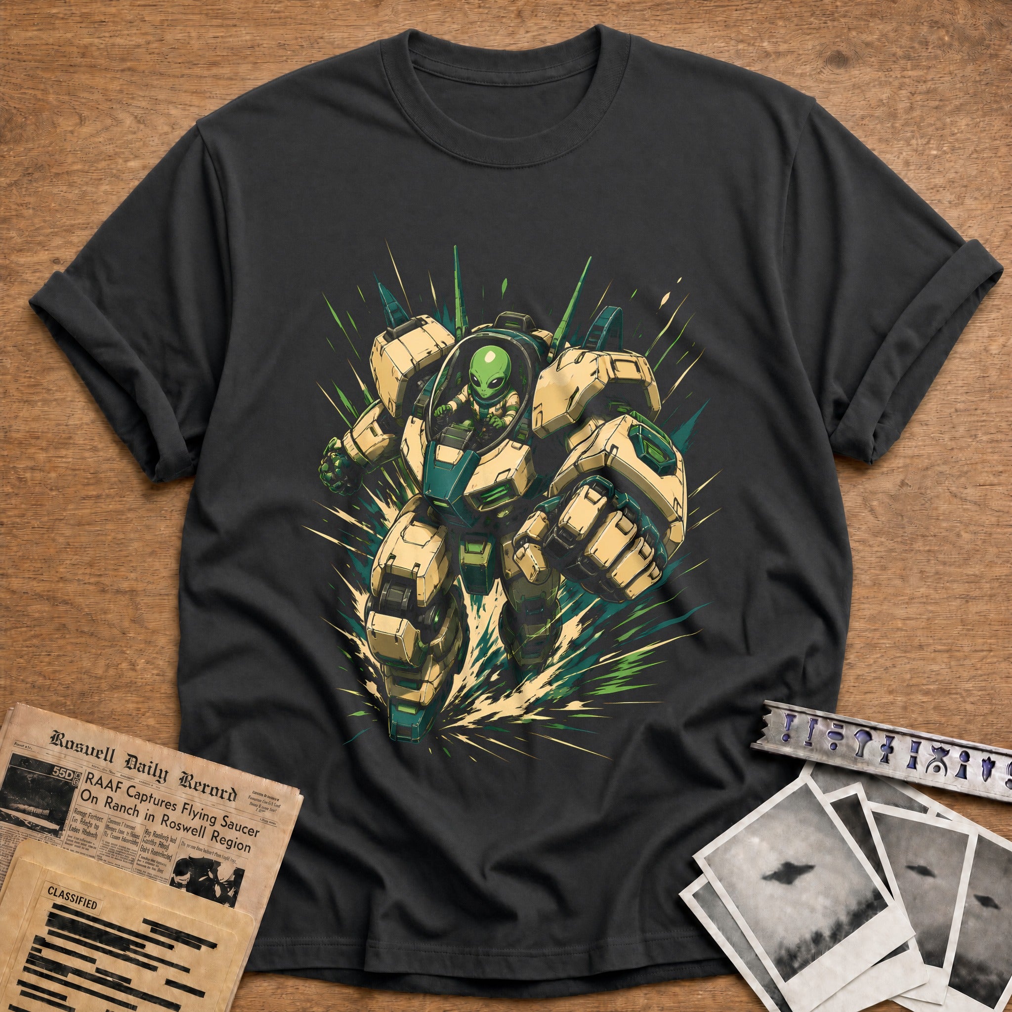Mecha Disclosure T-Shirt - Charcoal