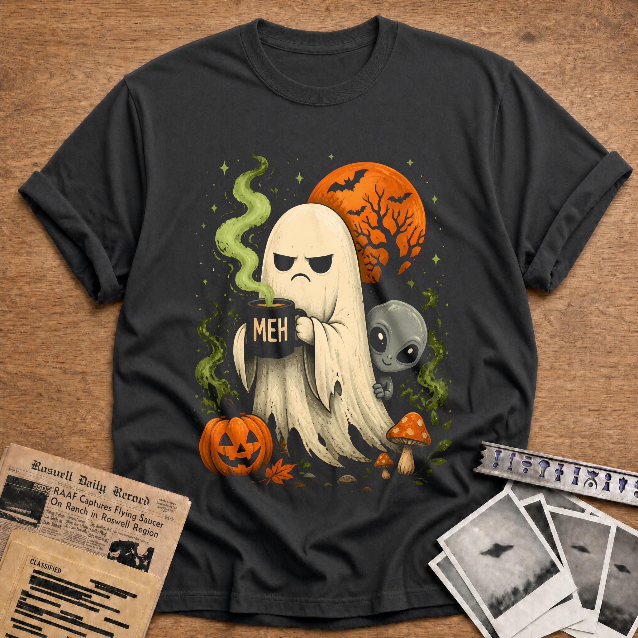 Meh Ghost Alien 12 - Charcoal