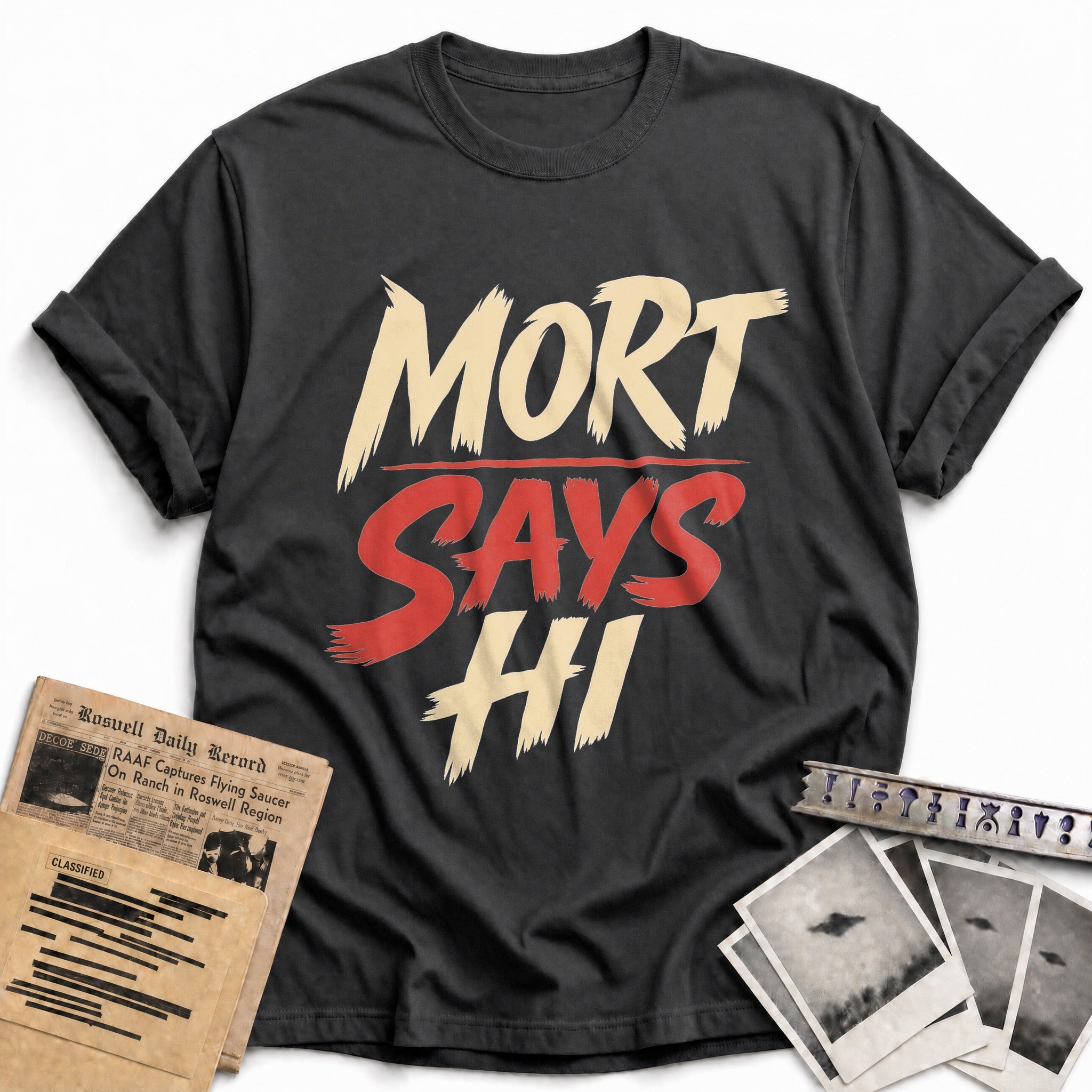 Mort Says Hi 02 - Charcoal