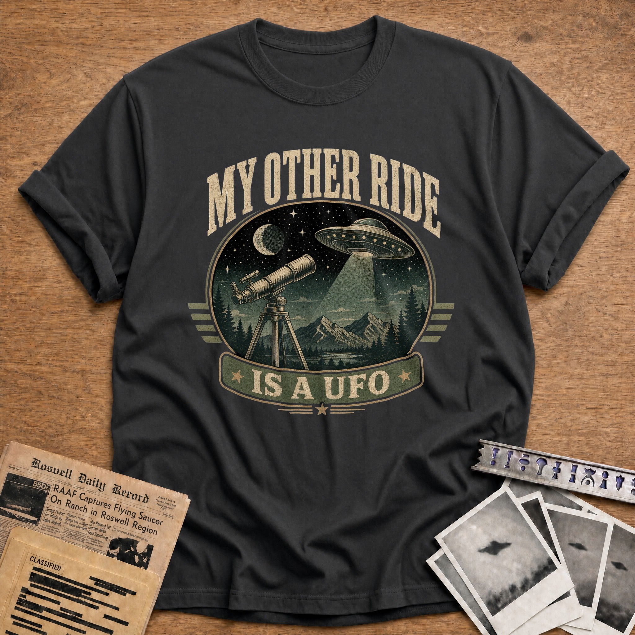 My Other Ride Is A Ufo 02 - Charcoal