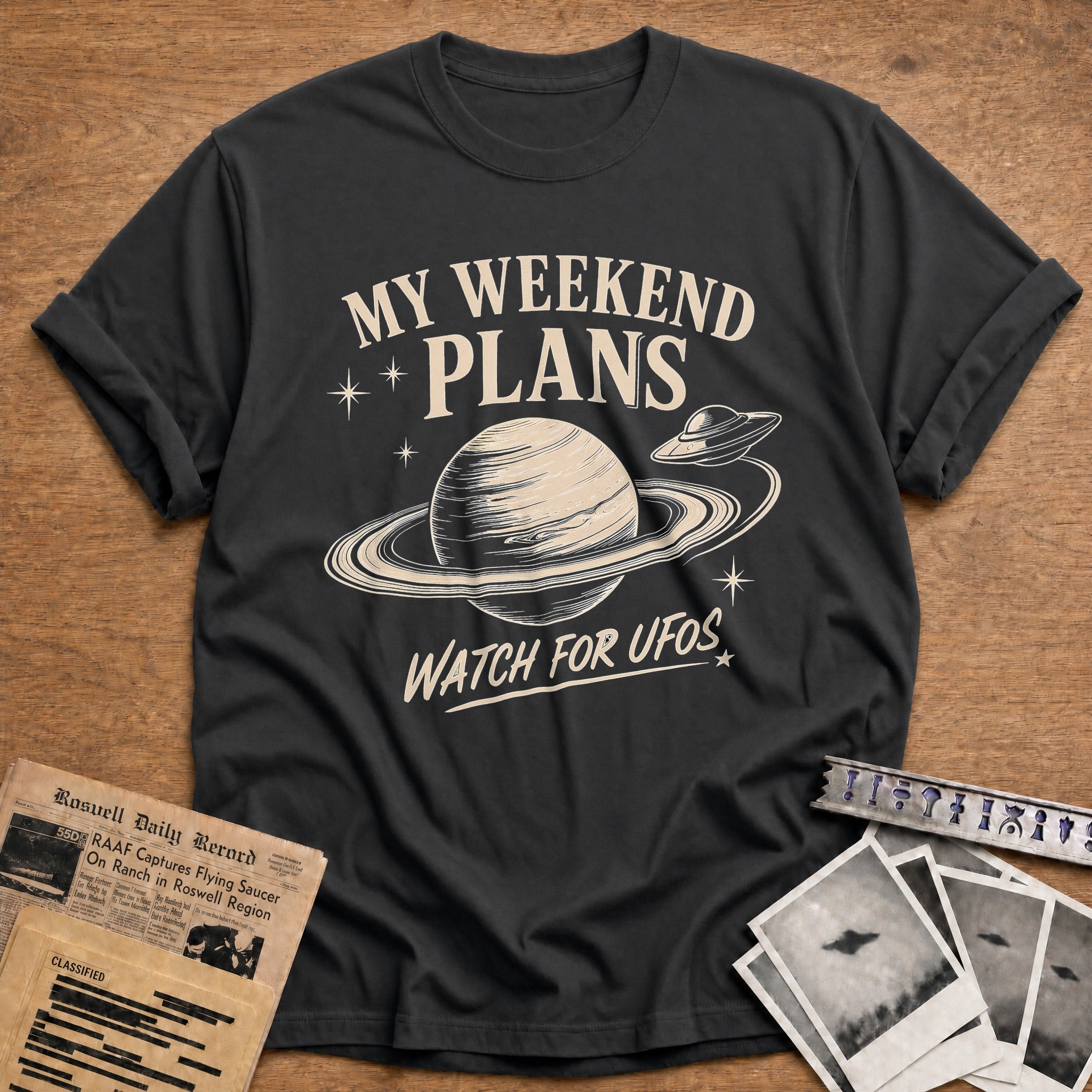My Weekend Plans Watch For Ufos - Charcoal