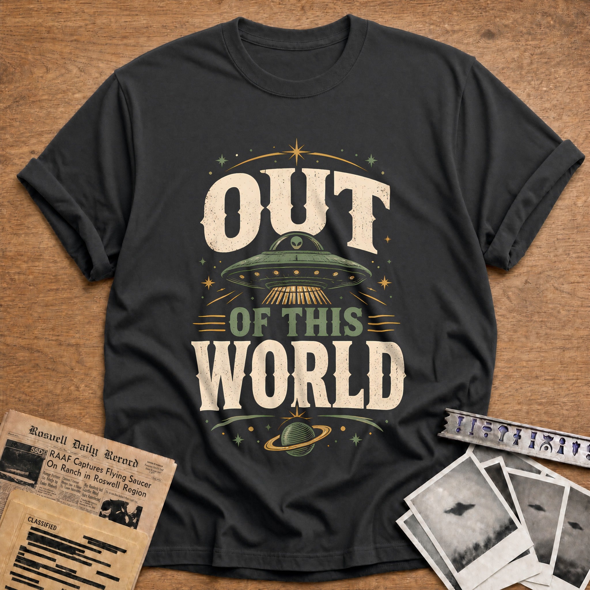 Out Of This World 30 T-Shirt - Charcoal
