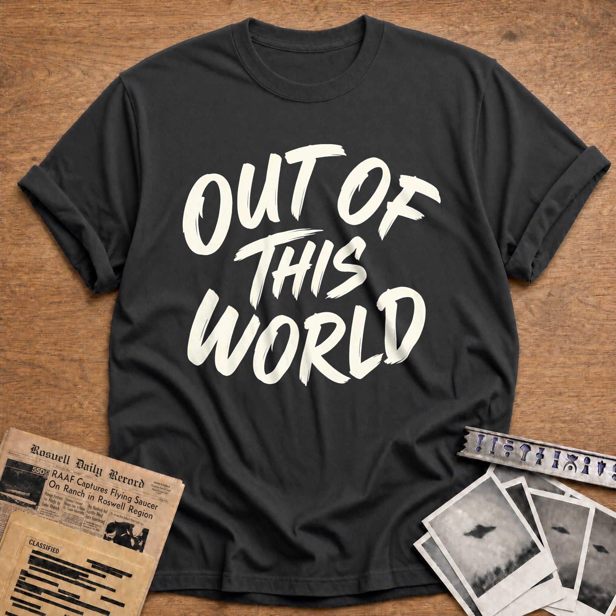 Out Of This World 77 T-Shirt - Charcoal