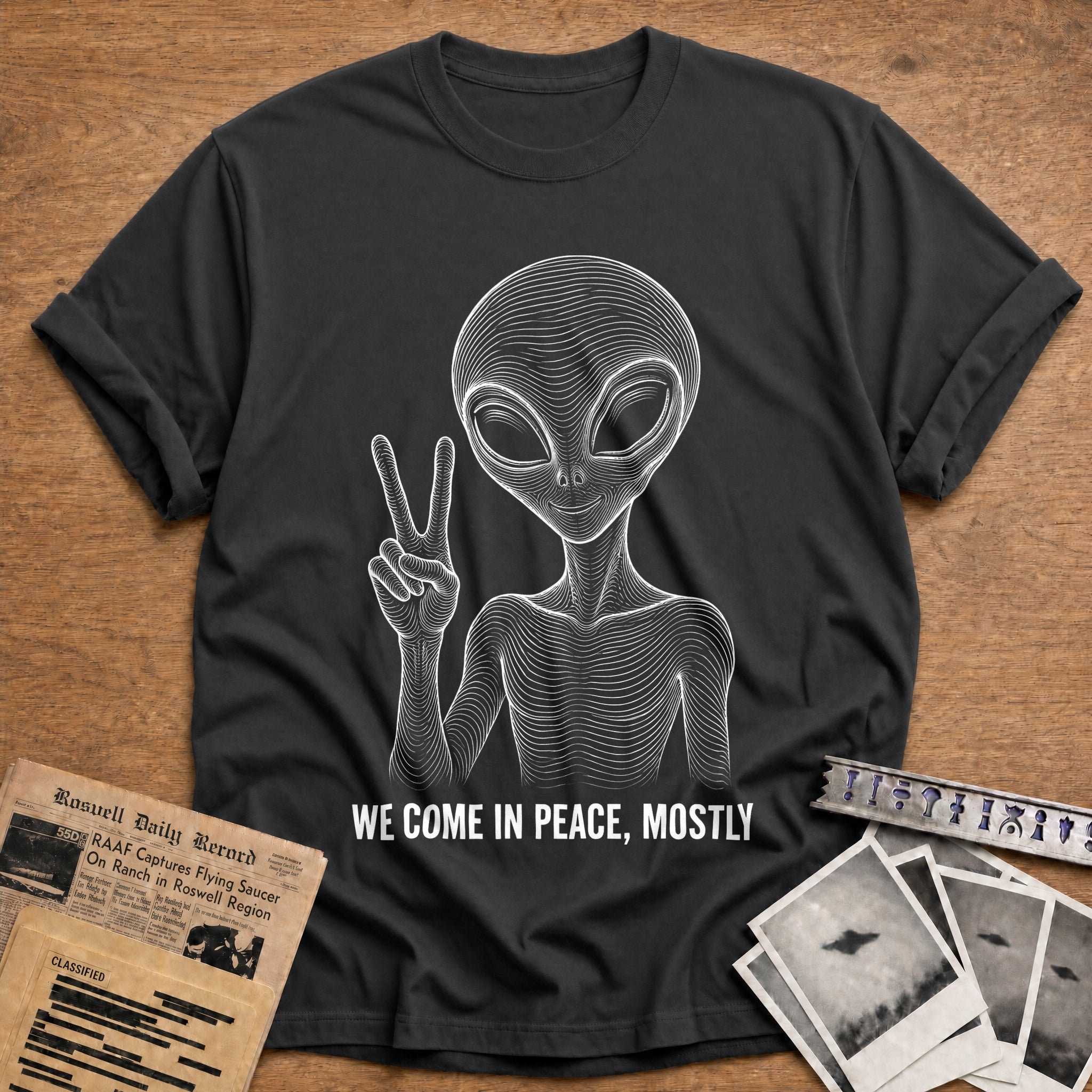 Peace Sign T-Shirt - Charcoal