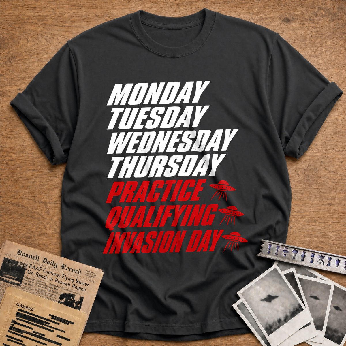 Practice Qualifying Invasion Day 43 T-Shirt - Charcoal