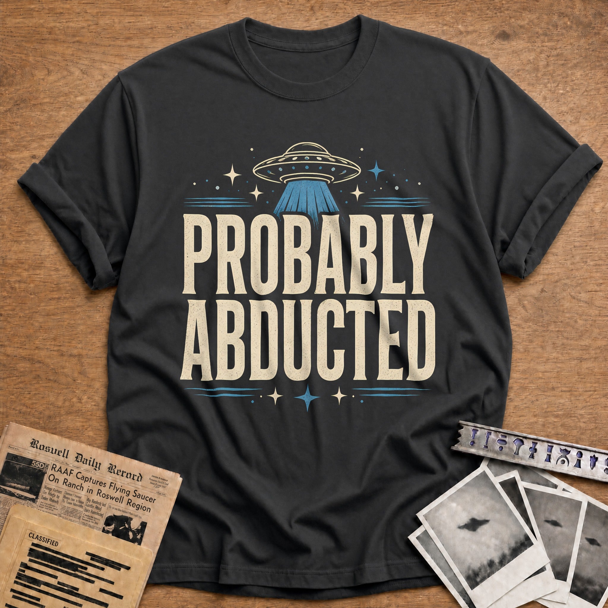 Probably Abducted 57 T-Shirt - Charcoal