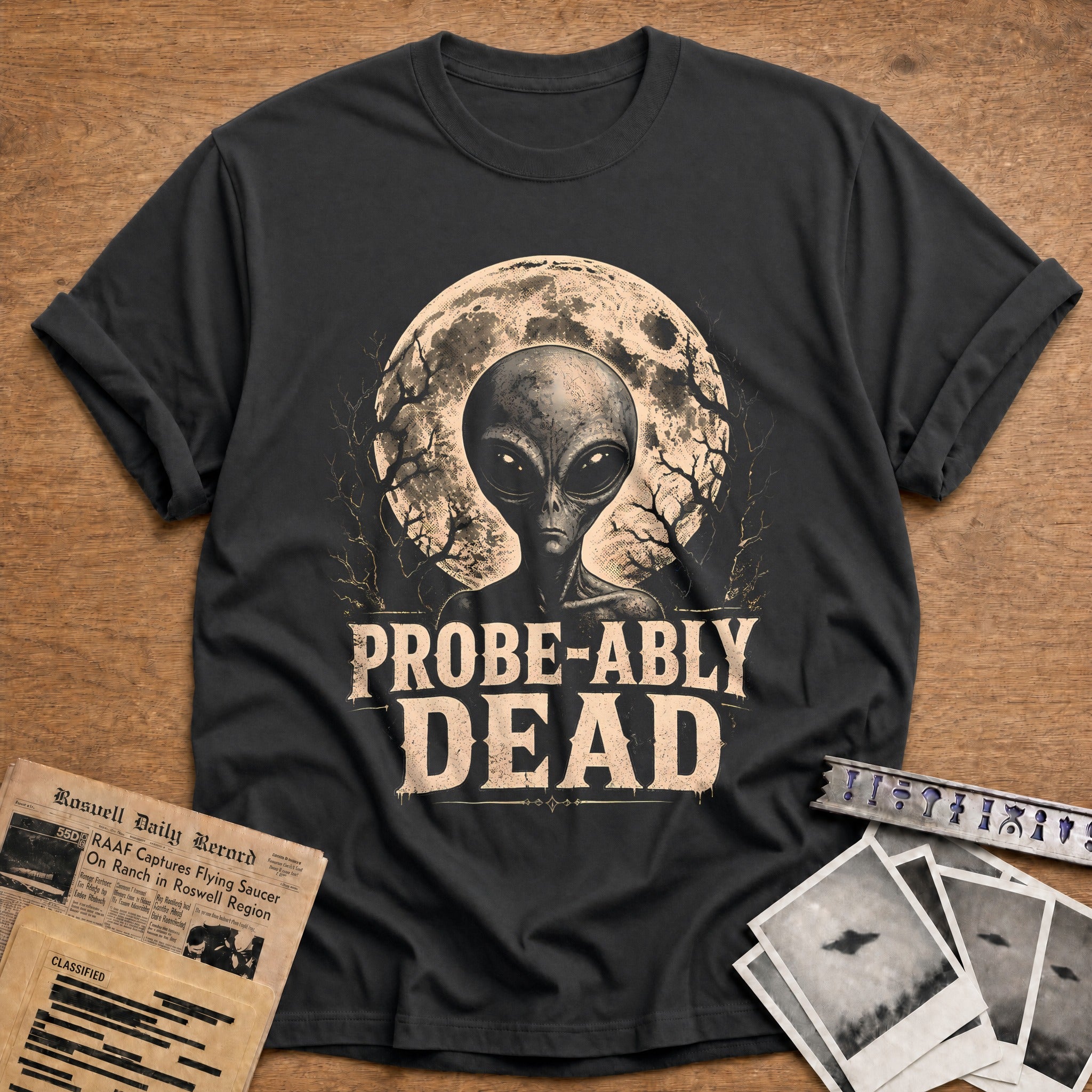Probe Ably Dead 56 T-Shirt - Charcoal