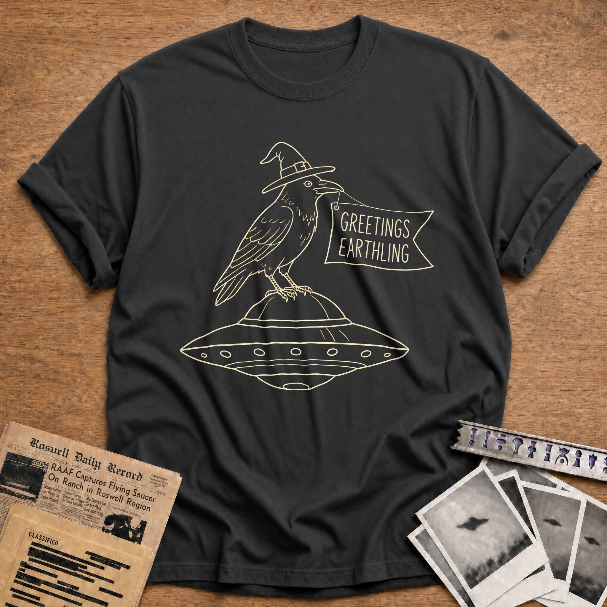 Raven Greetings Earthling 68 - Charcoal