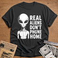 Real Aliens Don't Phone Home 30 T-Shirt - Charcoal