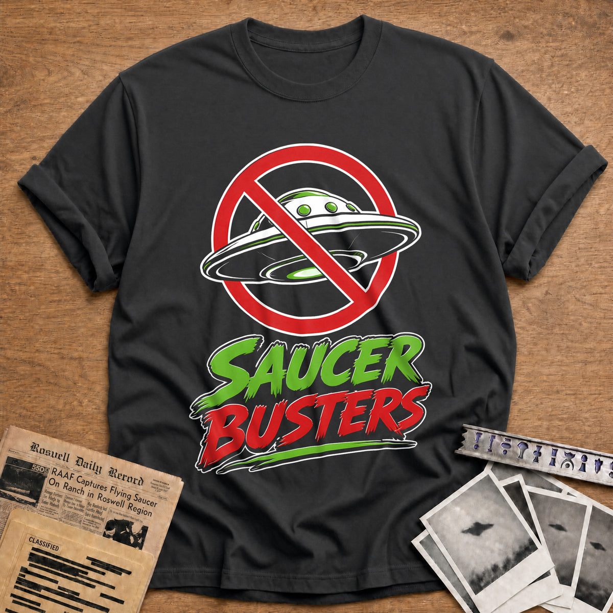 Saucer Busters 98 T-Shirt - Charcoal