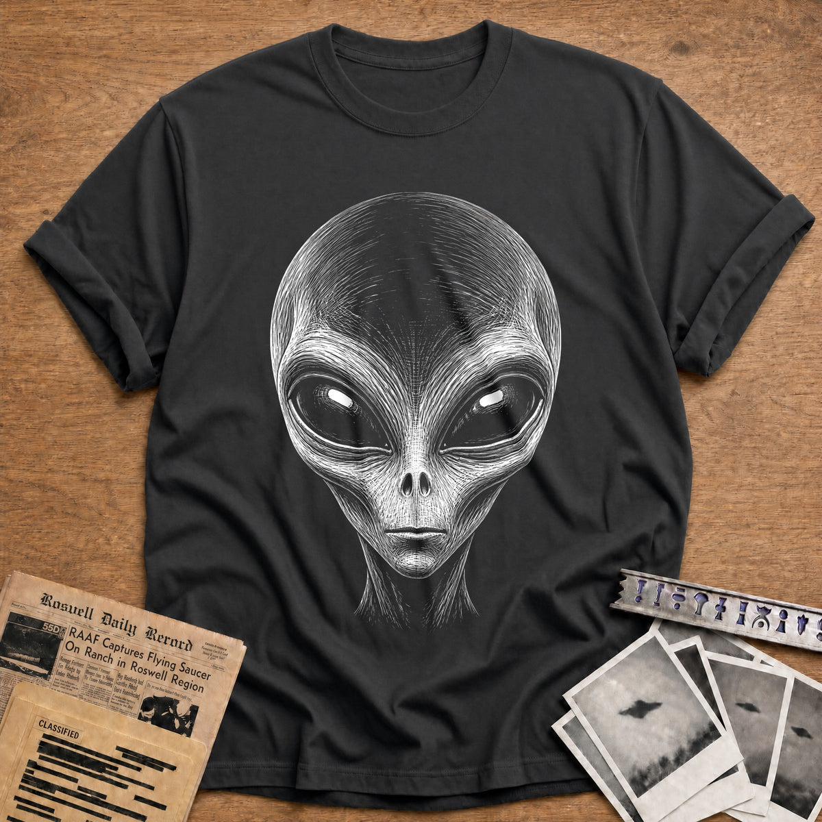 Scratchboard Grey 70 T-Shirt - Charcoal