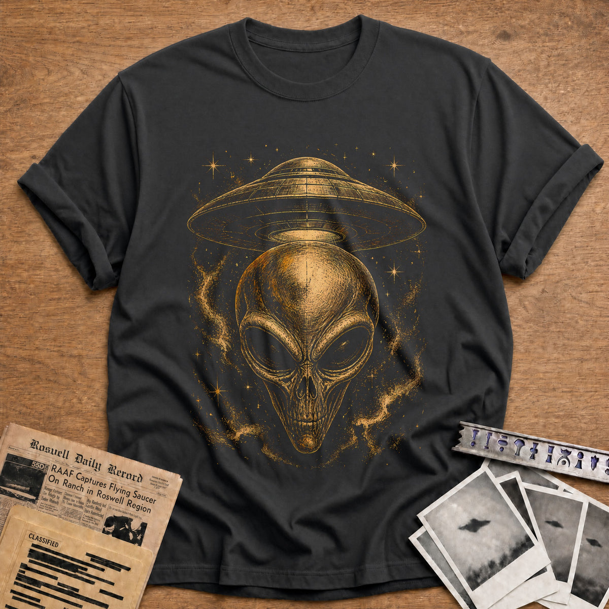 Skull Saucer 46 T-Shirt - Charcoal