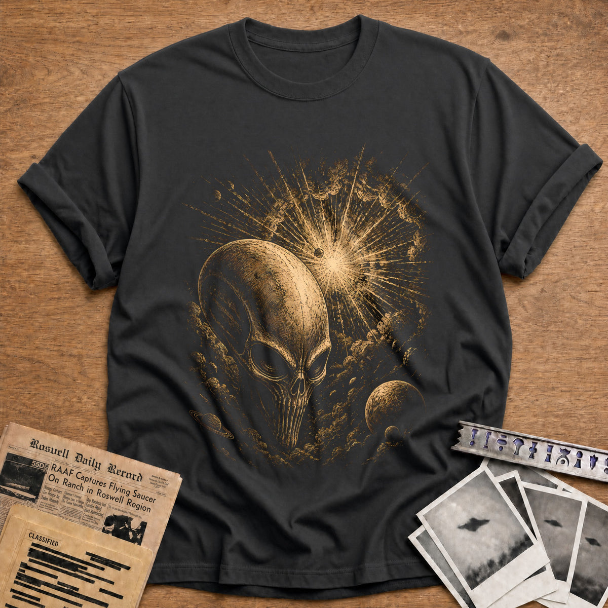 Skull Supernova 20 T-Shirt - Charcoal
