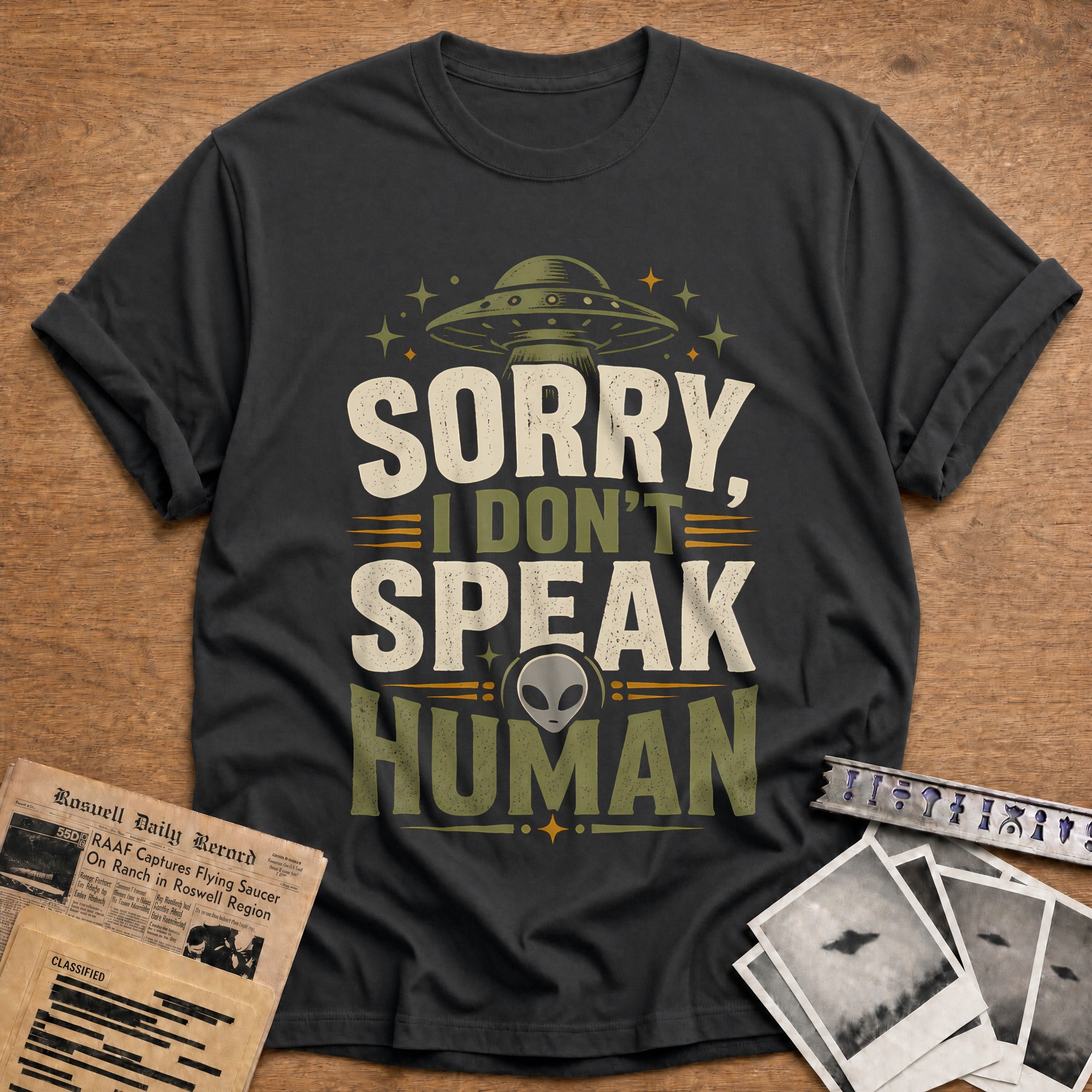 Sorry I Don T Speak Human 25 T-Shirt - Charcoal