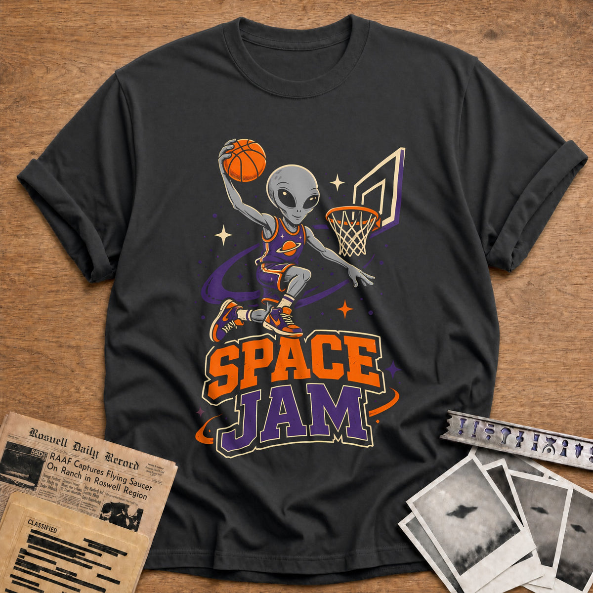 Space Jam 96 T-Shirt - Charcoal