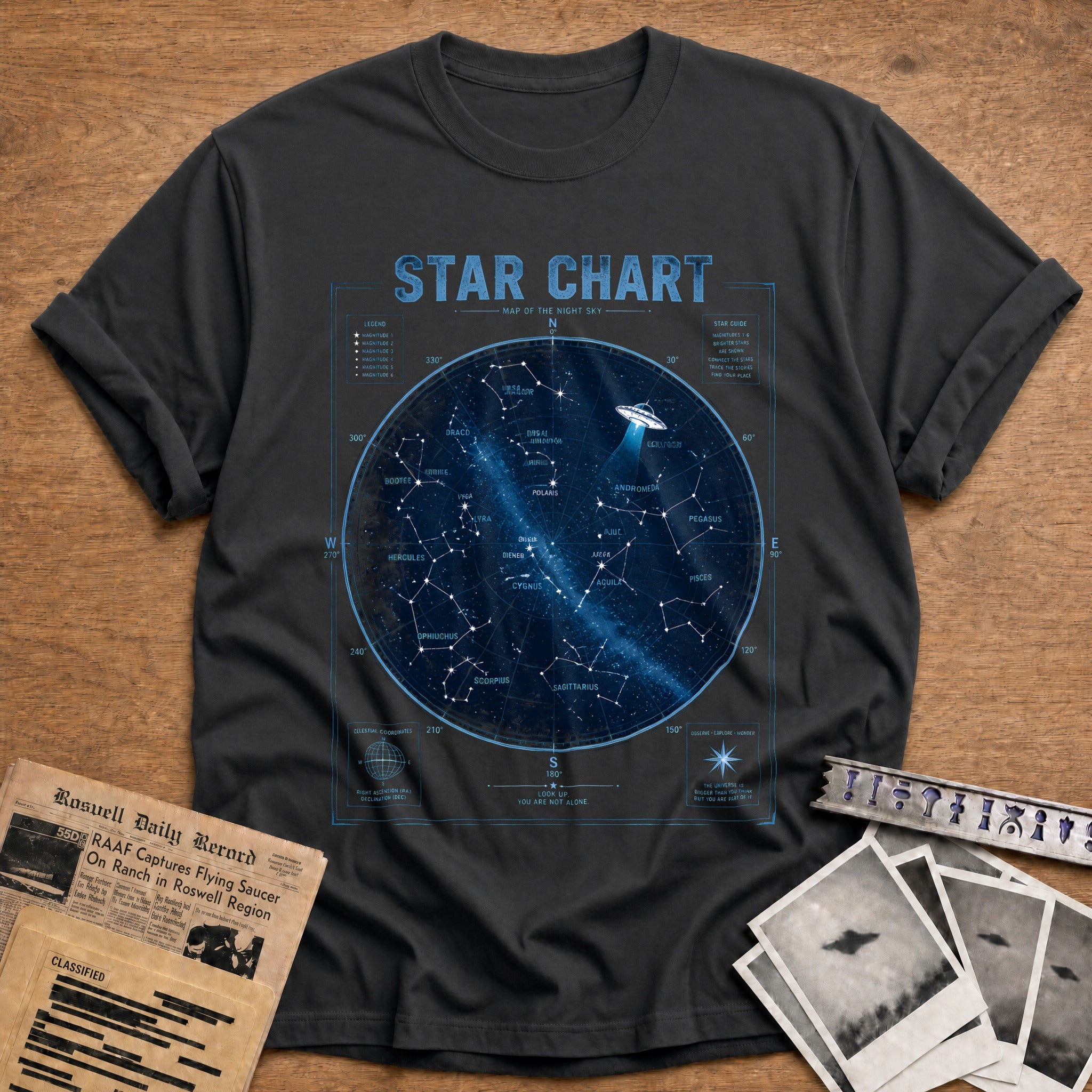 Star Chart T-Shirt - Charcoal