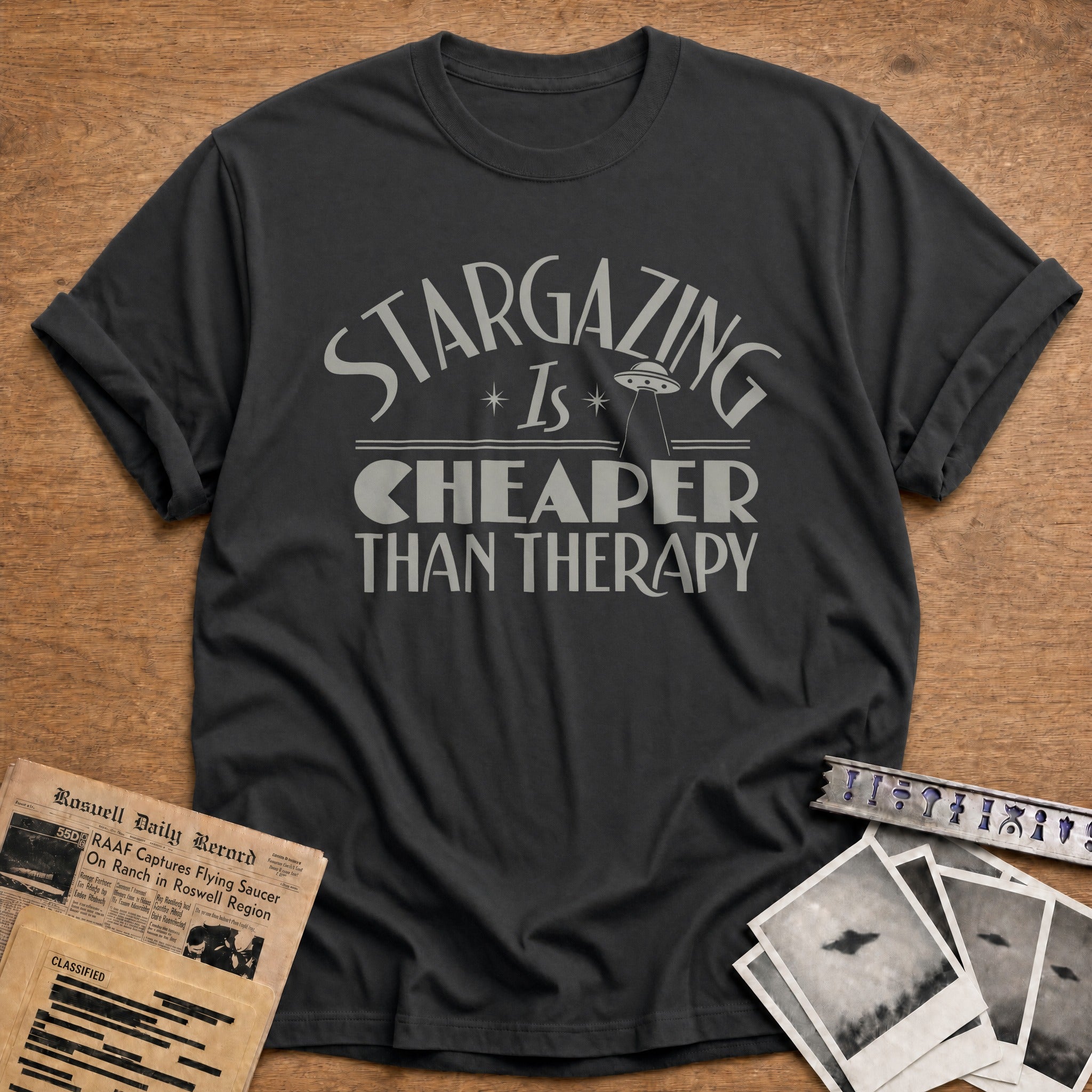 Stargazing Is Cheaper Than Therapy 01 - Charcoal