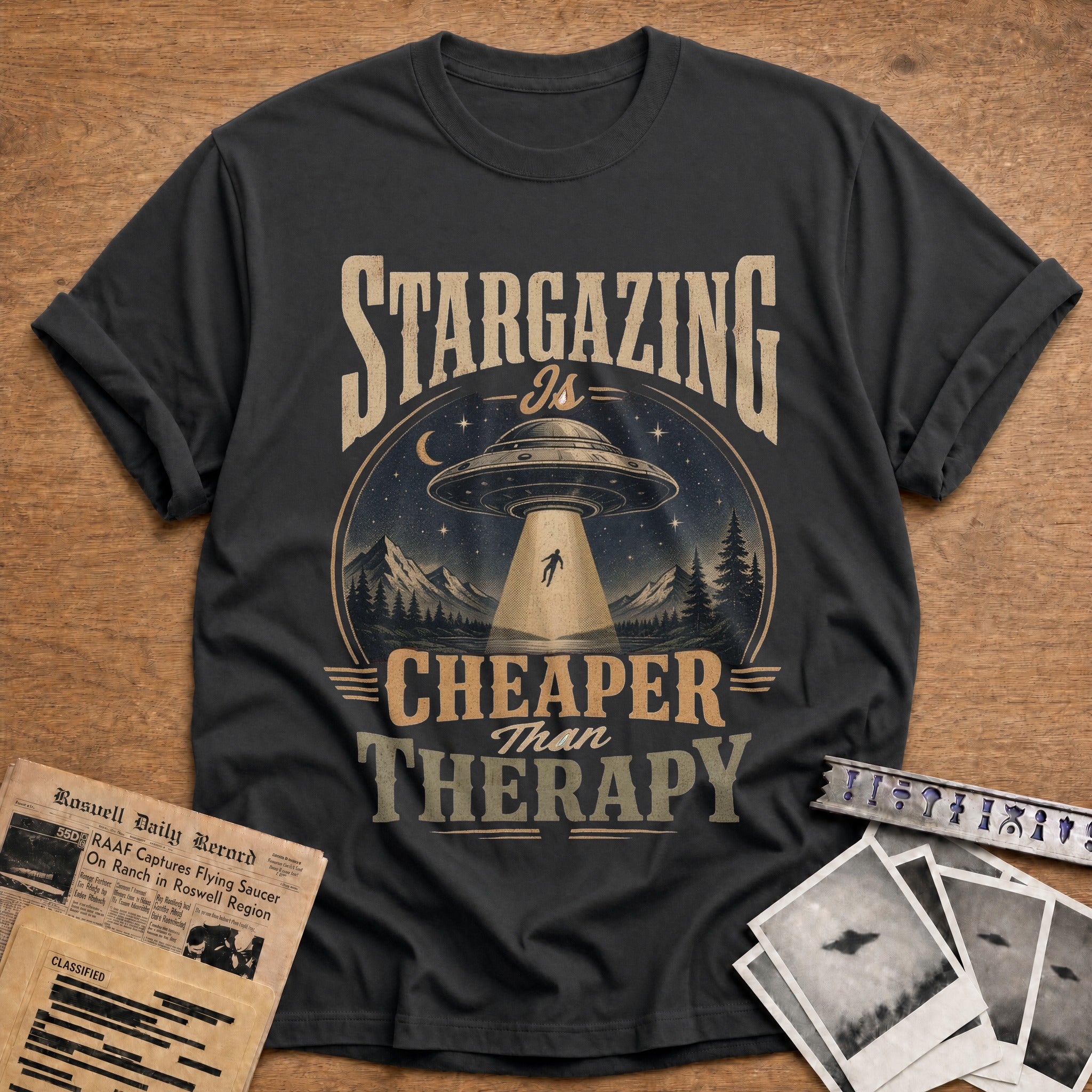 Stargazing Is Cheaper Than Therapy 02 - Charcoal